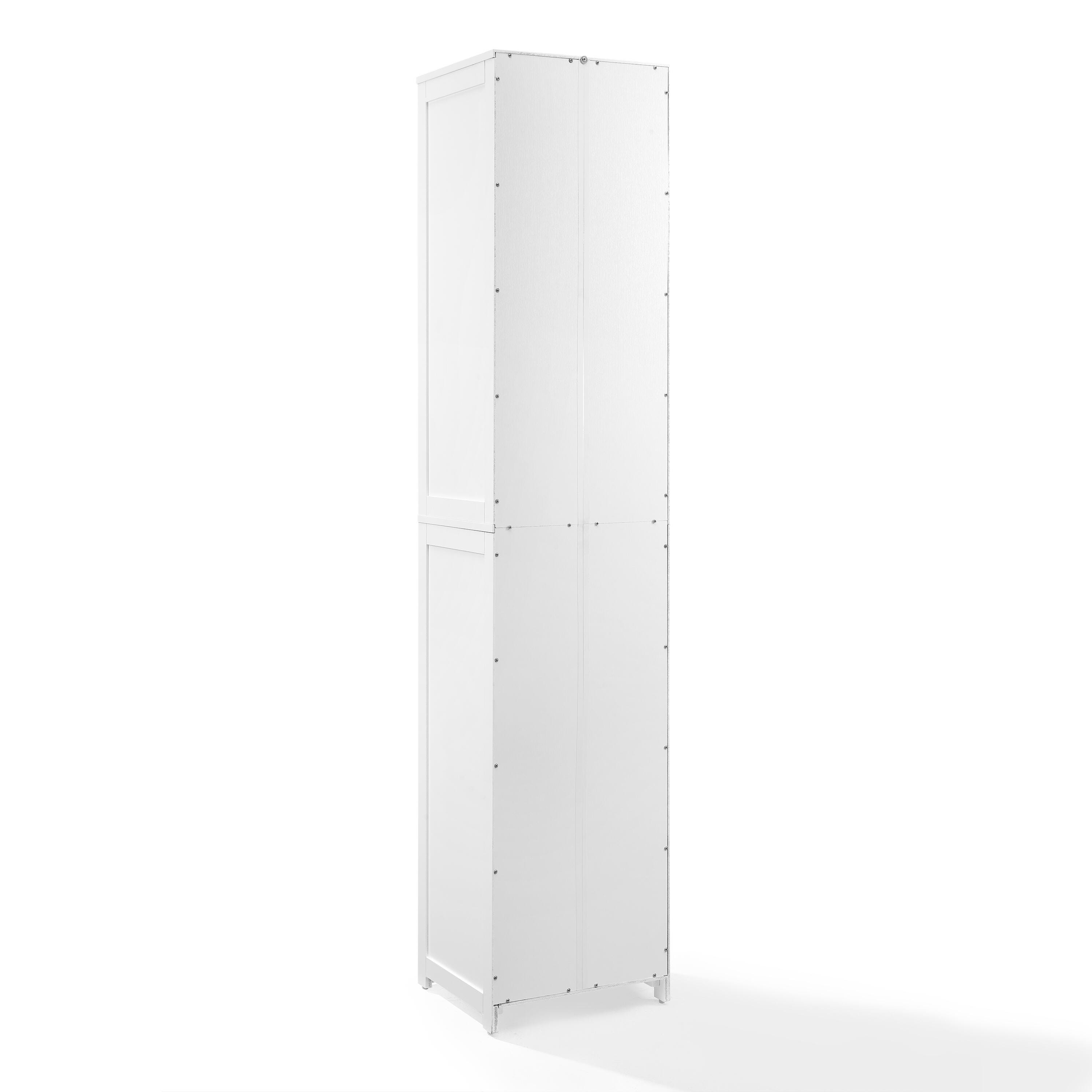 Crosley Furniture Savannah Linen Storage Cabinet, White, large