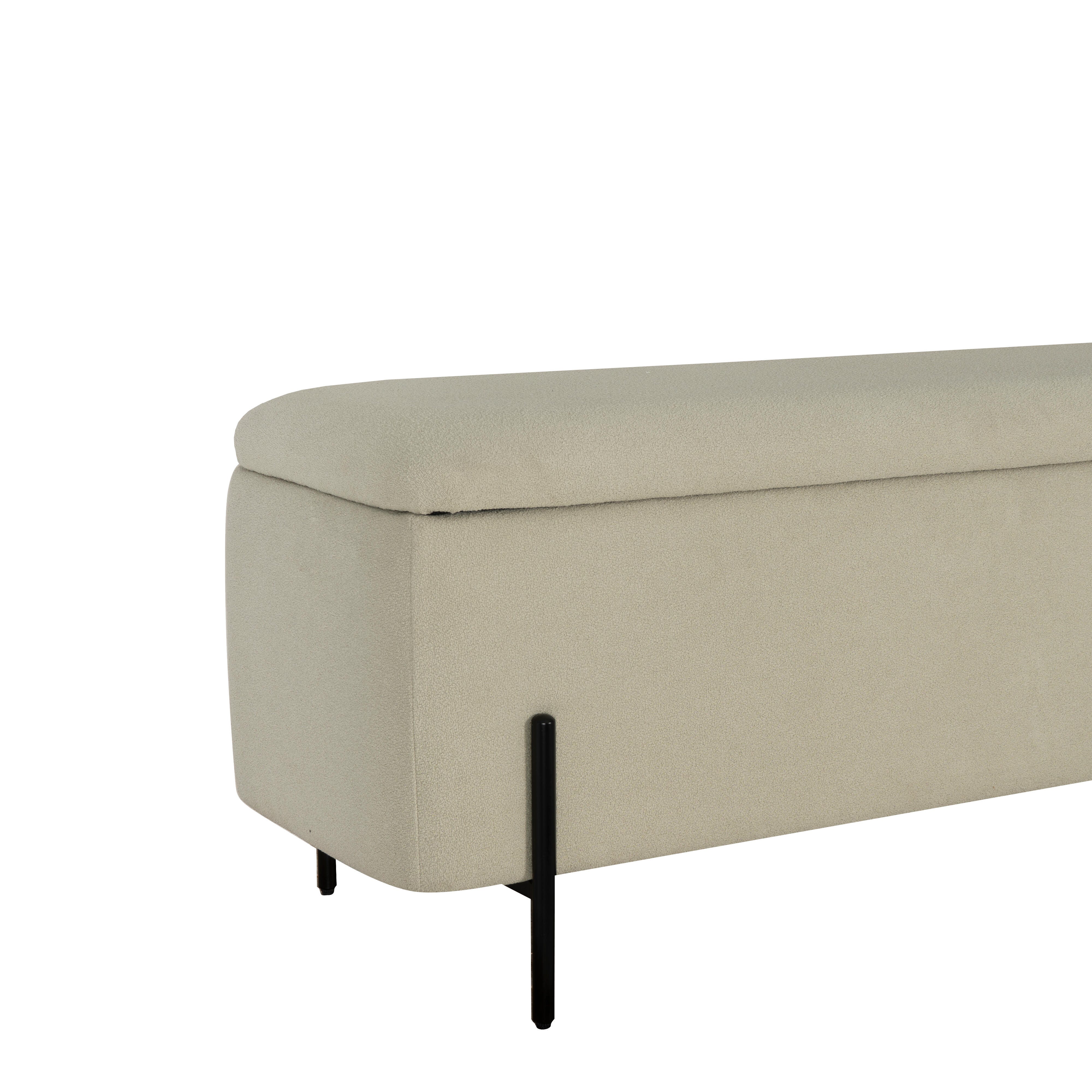Linon Gia Storage Bench, Green, large