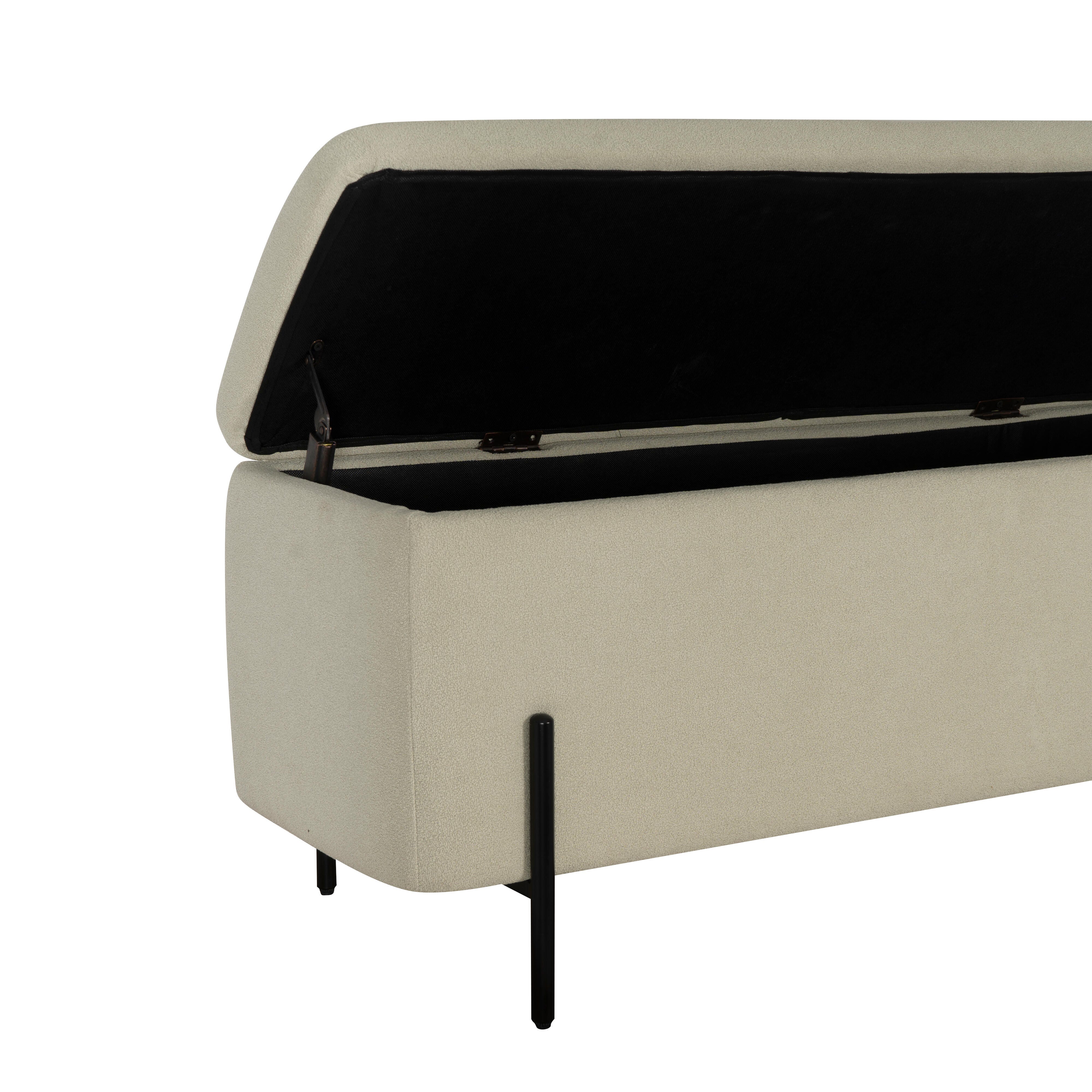 Linon Gia Storage Bench, Green, large