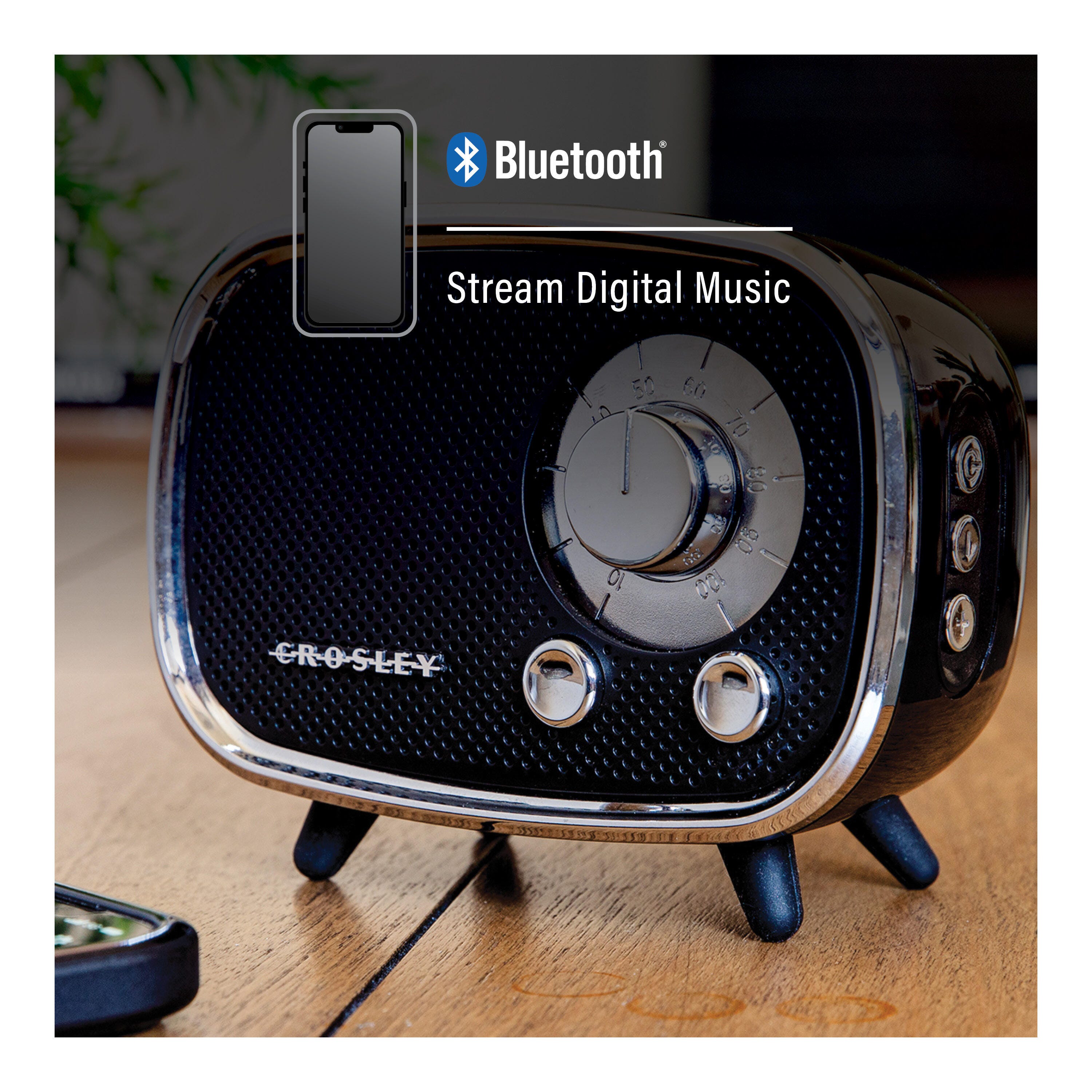 Crosley Rondo Bluetooth Speaker, Black, large