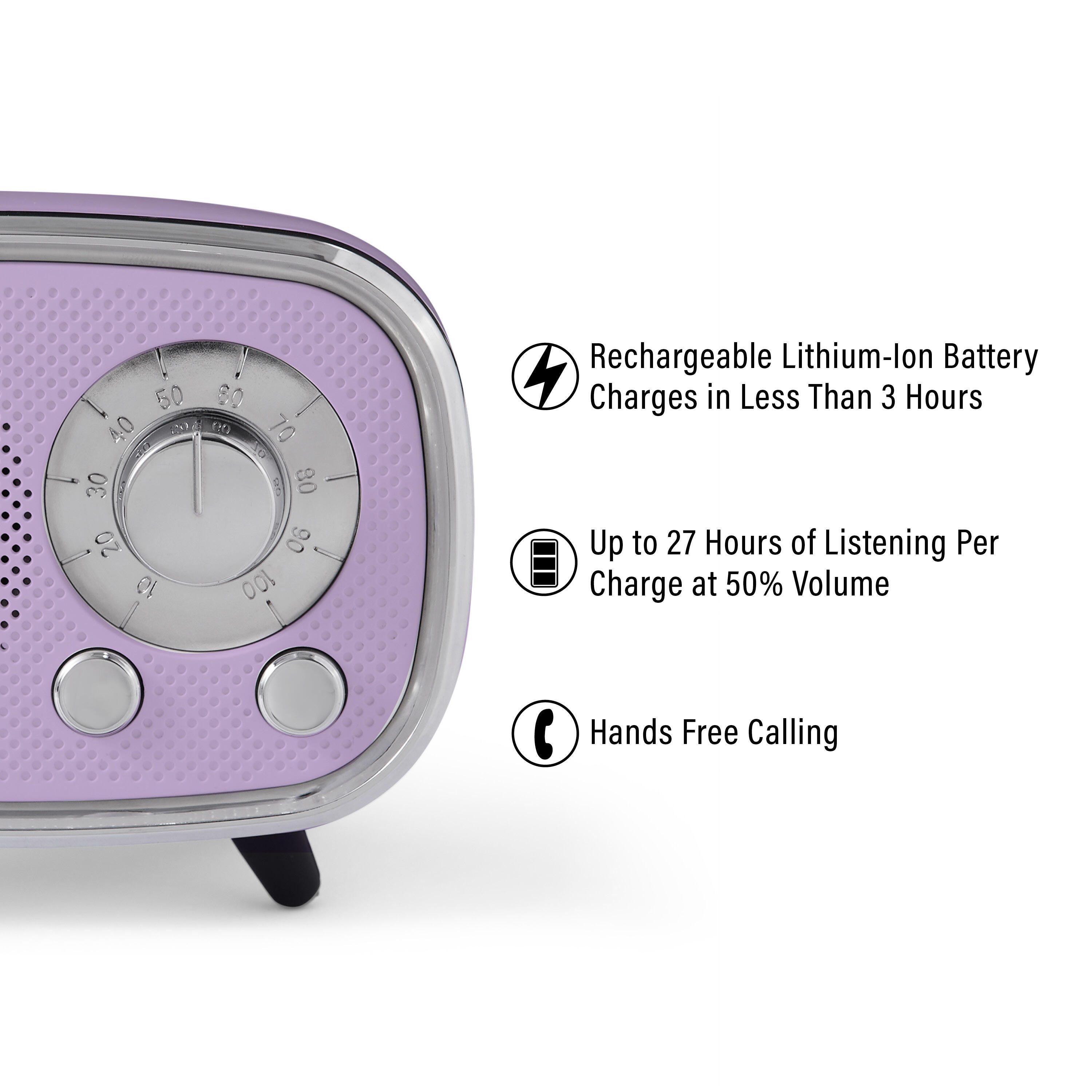 Crosley Rondo Bluetooth Speaker, Lavender, large