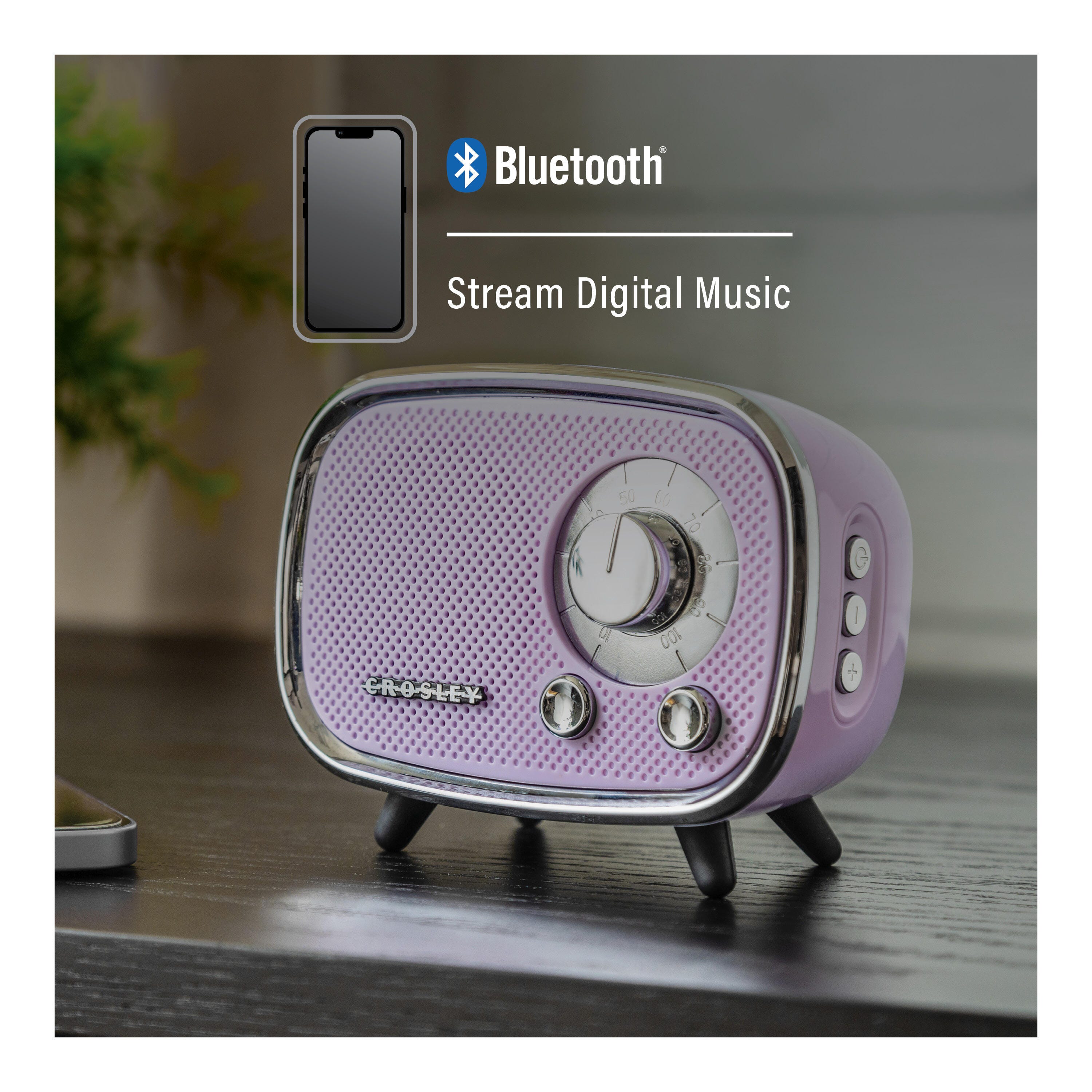 Crosley Rondo Bluetooth Speaker, Lavender, large