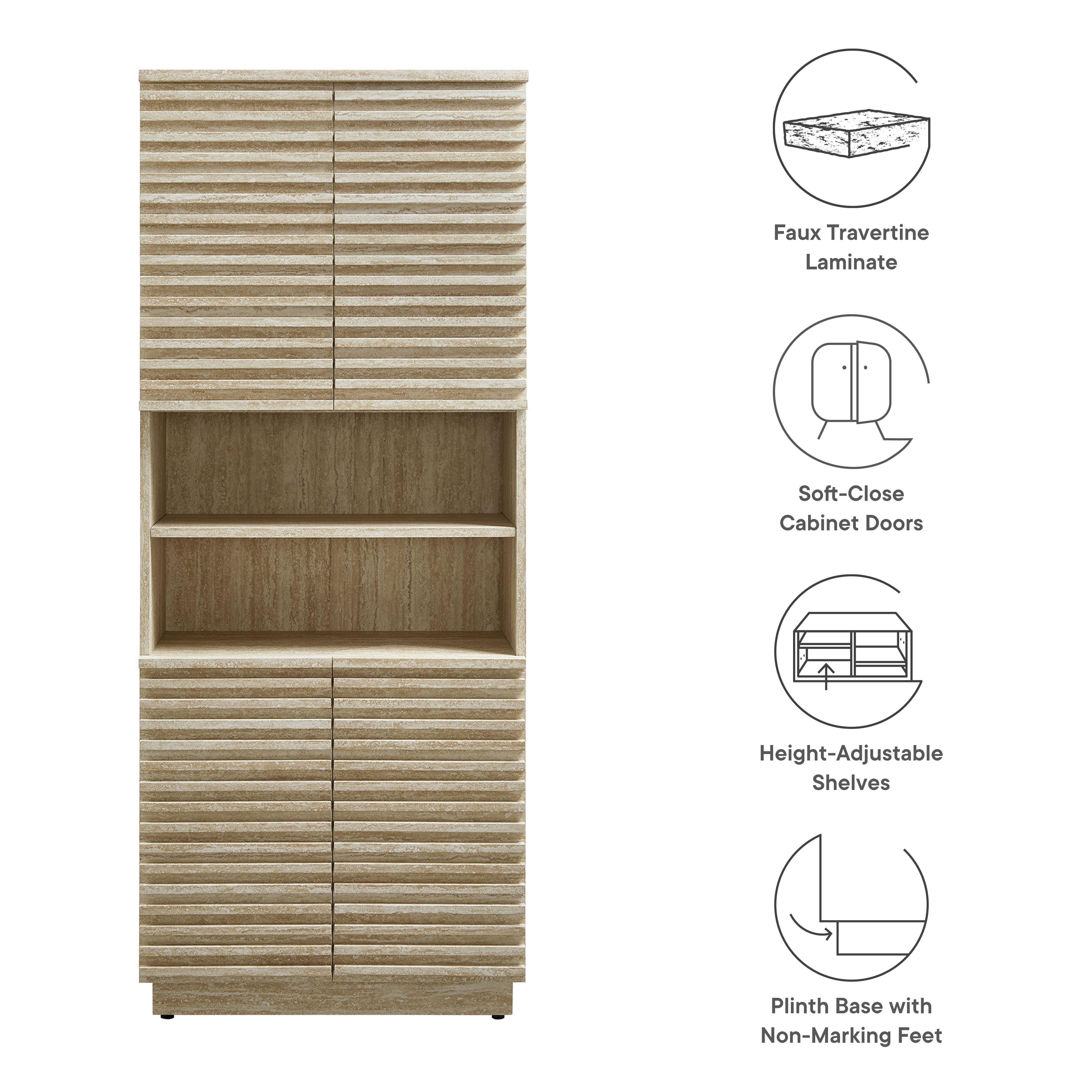 Modway Render Wide Linen Storage Cabinet, , large