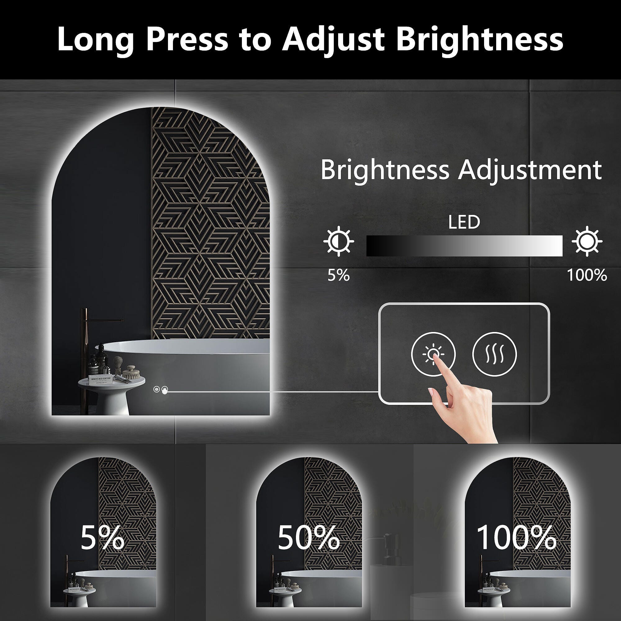 Dovelina Luminare LED Vanity Mirror, , large