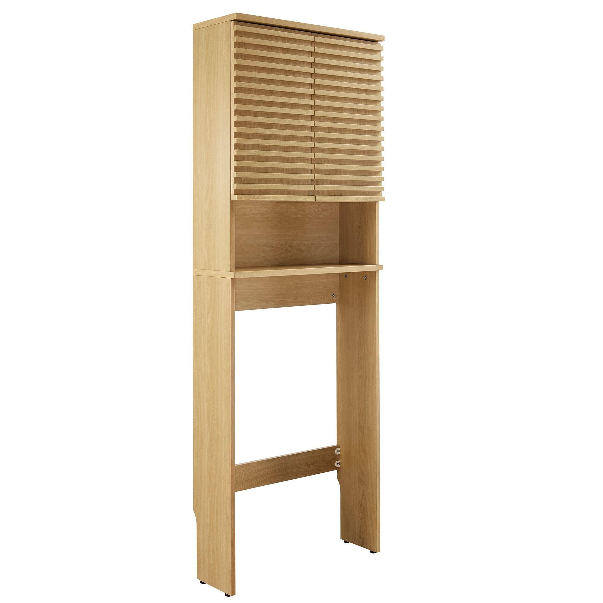 Modway Render Bathroom Storage Cabinet, Oak, large