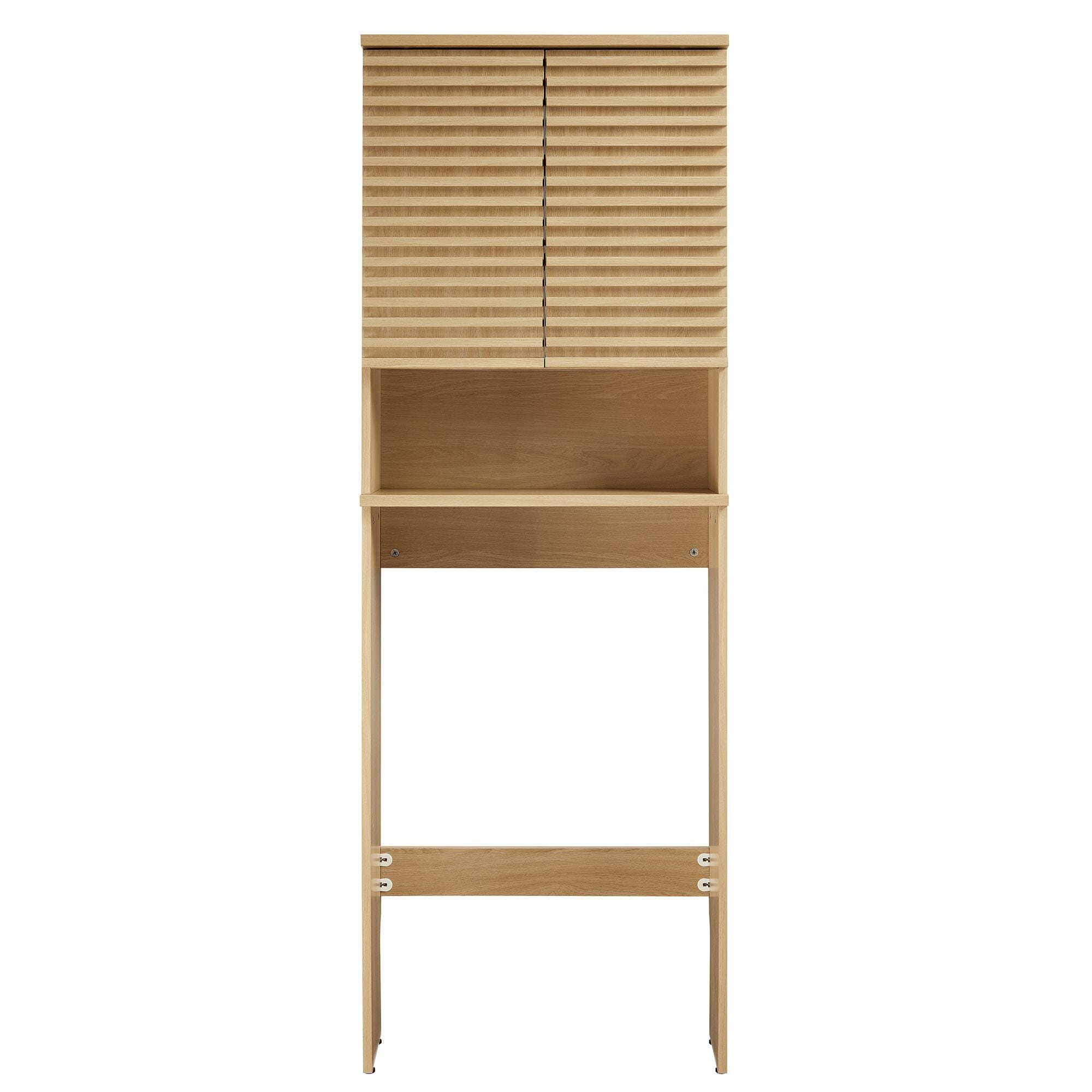 Modway Render Bathroom Storage Cabinet, Oak, large