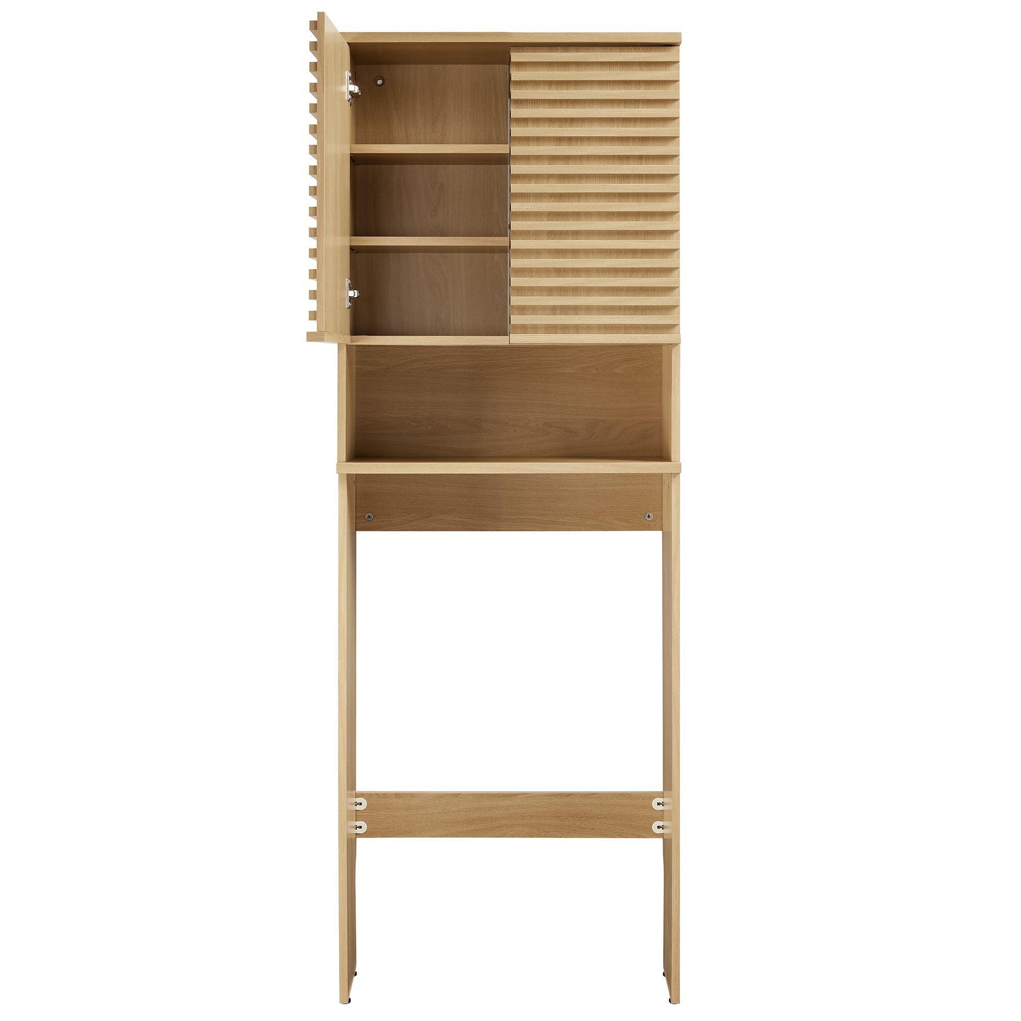 Modway Render Bathroom Storage Cabinet, Oak, large