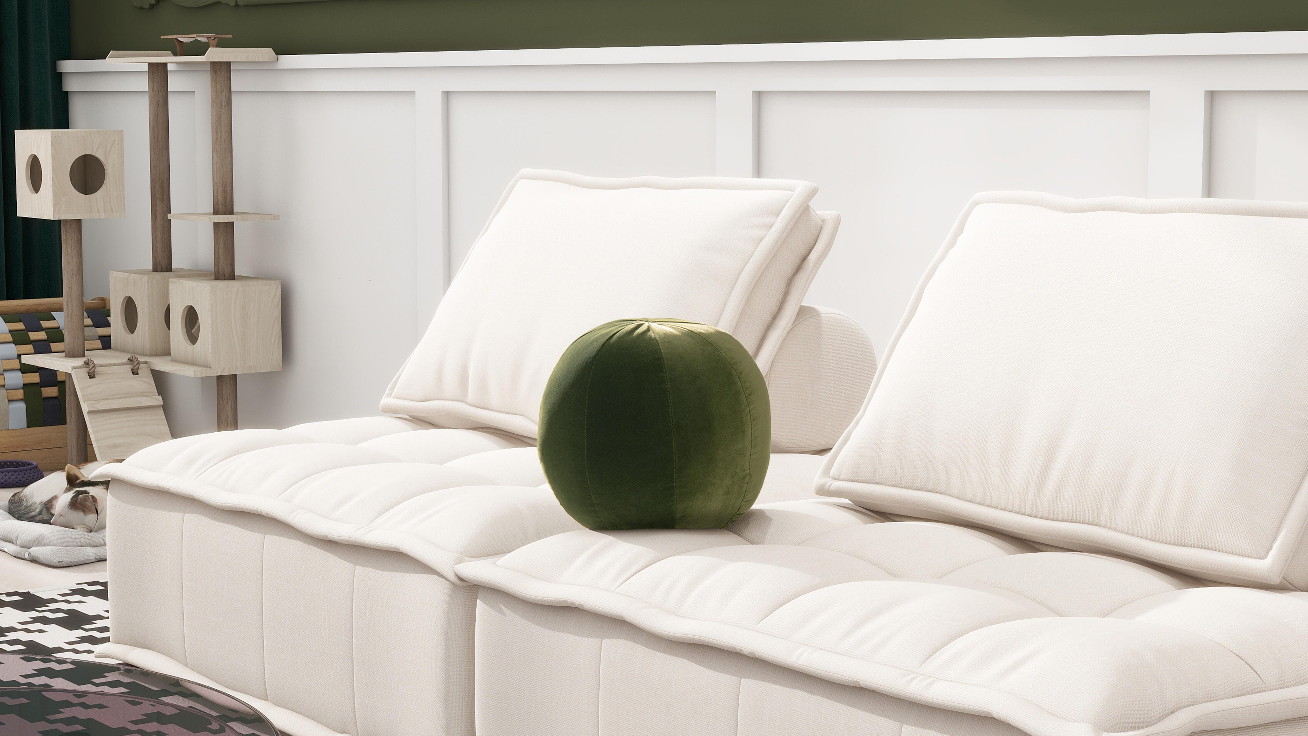 Jennifer Taylor Home Luna Decorative Throw Pillow, Olive Green, large