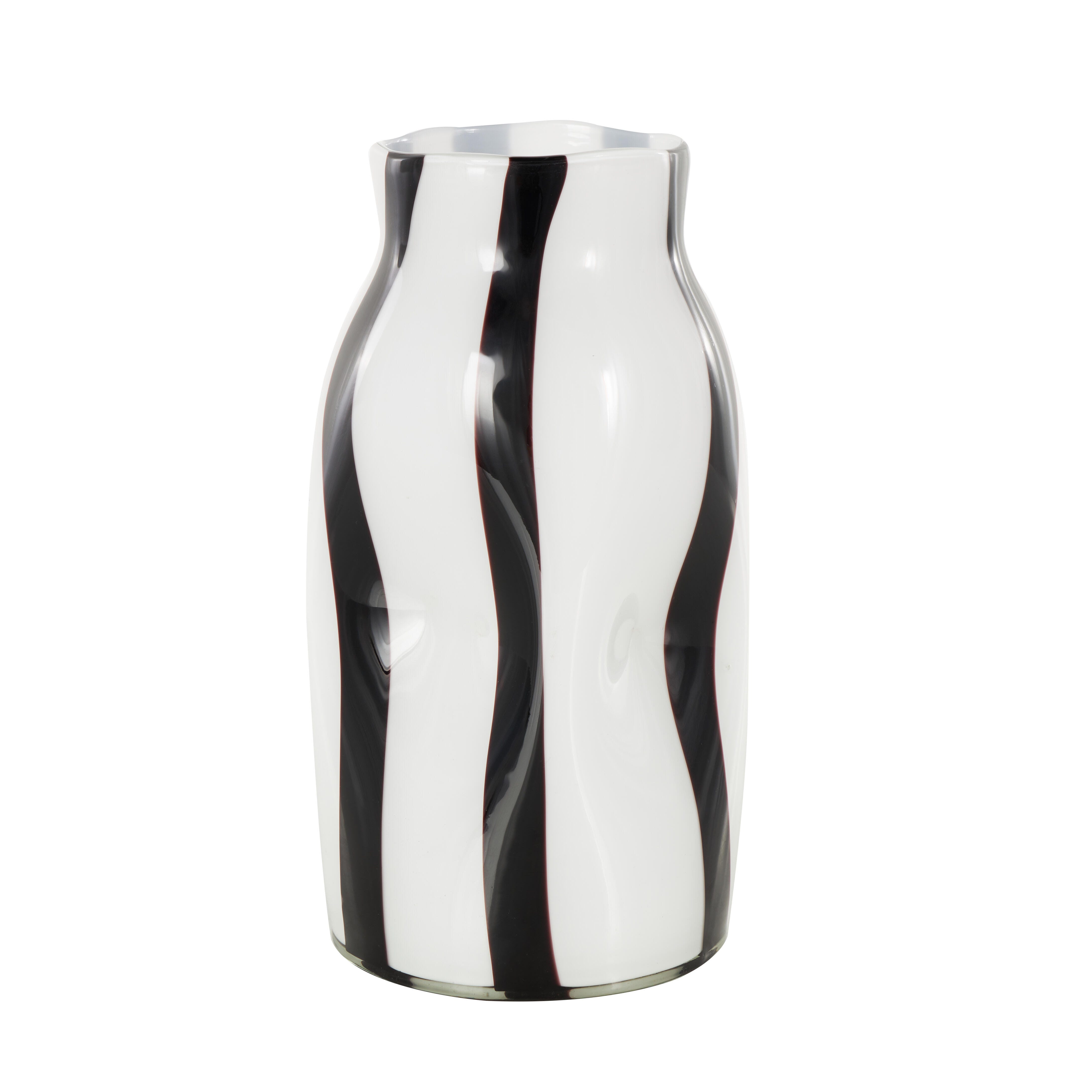 Bayberry Lane Decorative Vase with Black Stripes, , large