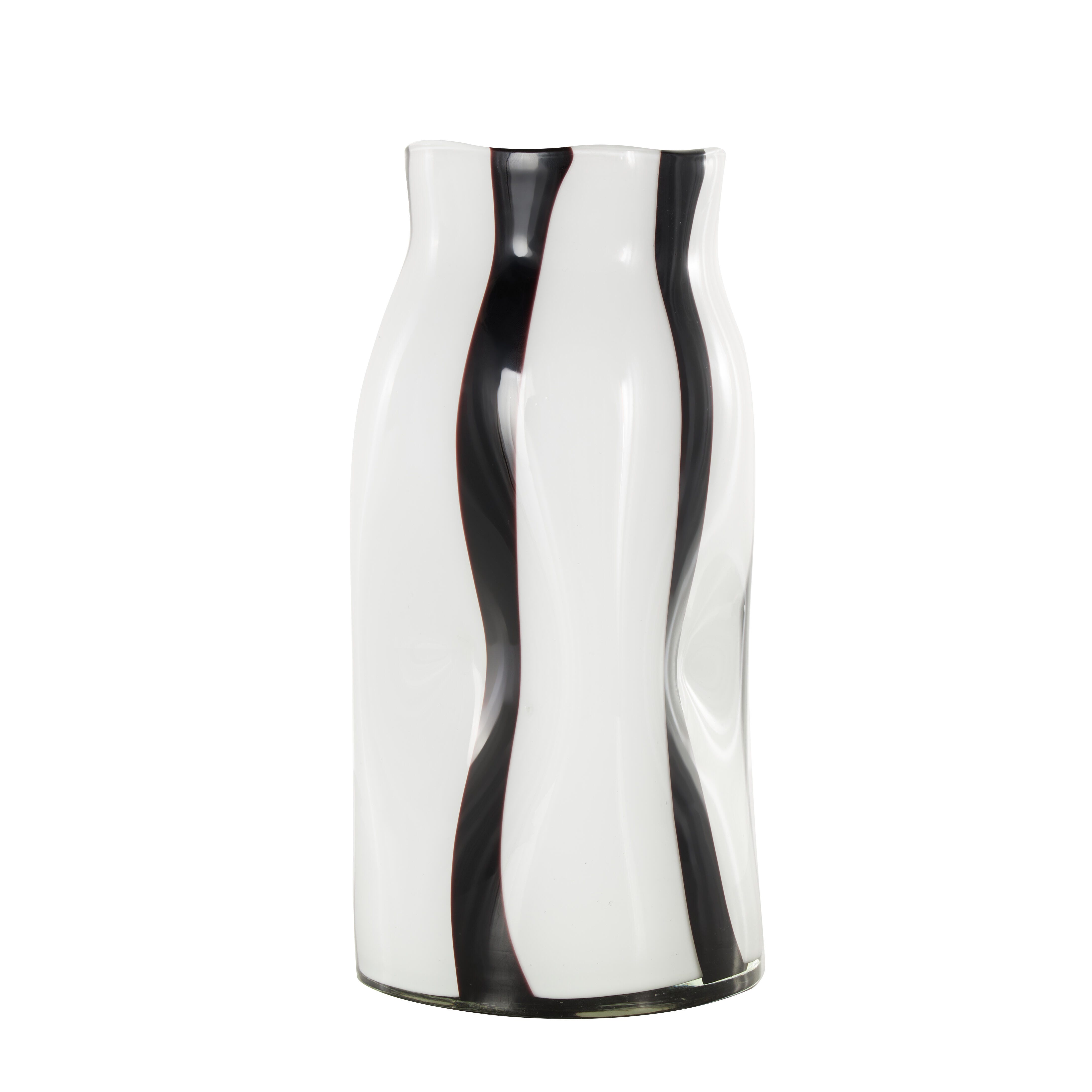 Bayberry Lane Decorative Vase with Black Stripes, , large