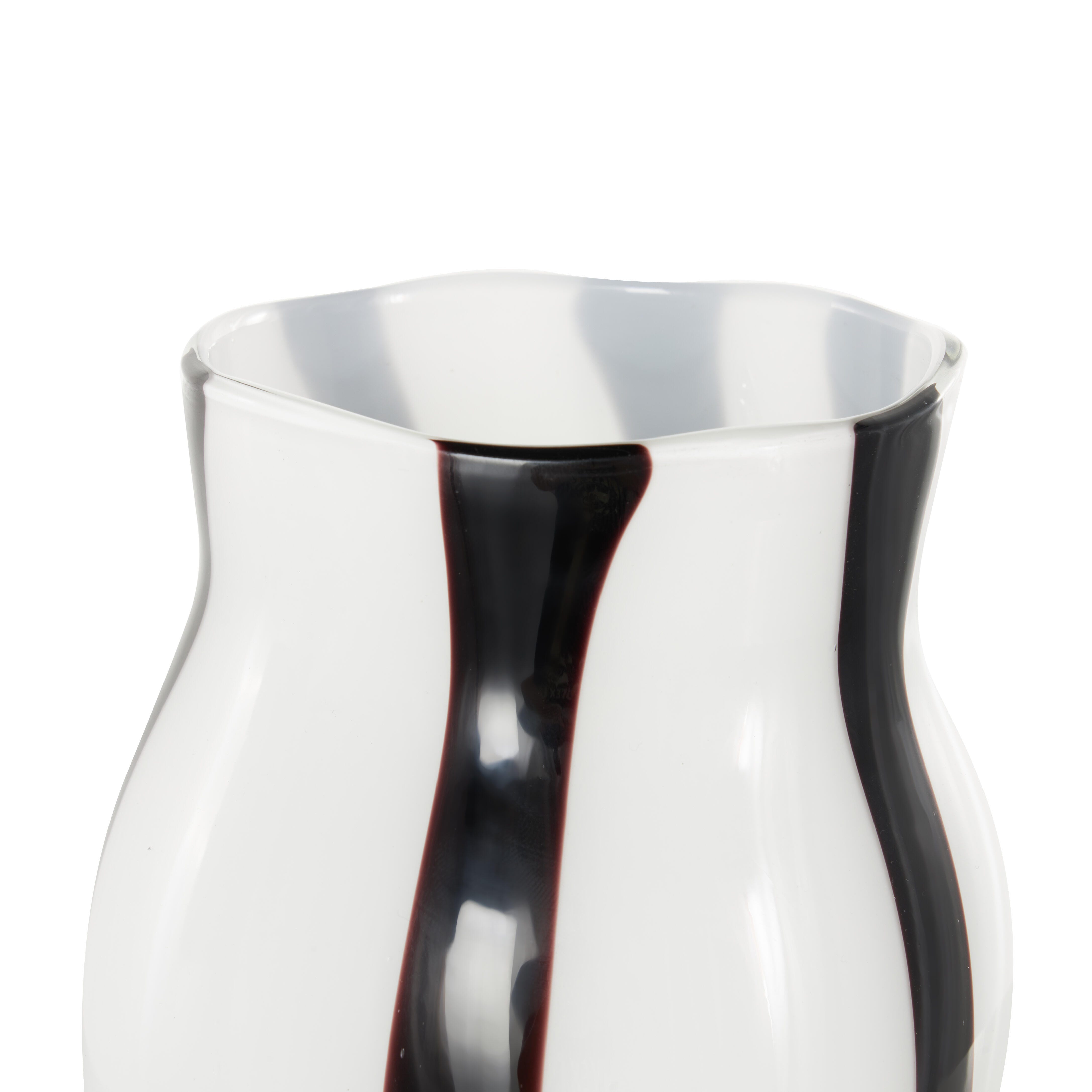 Bayberry Lane Decorative Vase with Black Stripes, , large