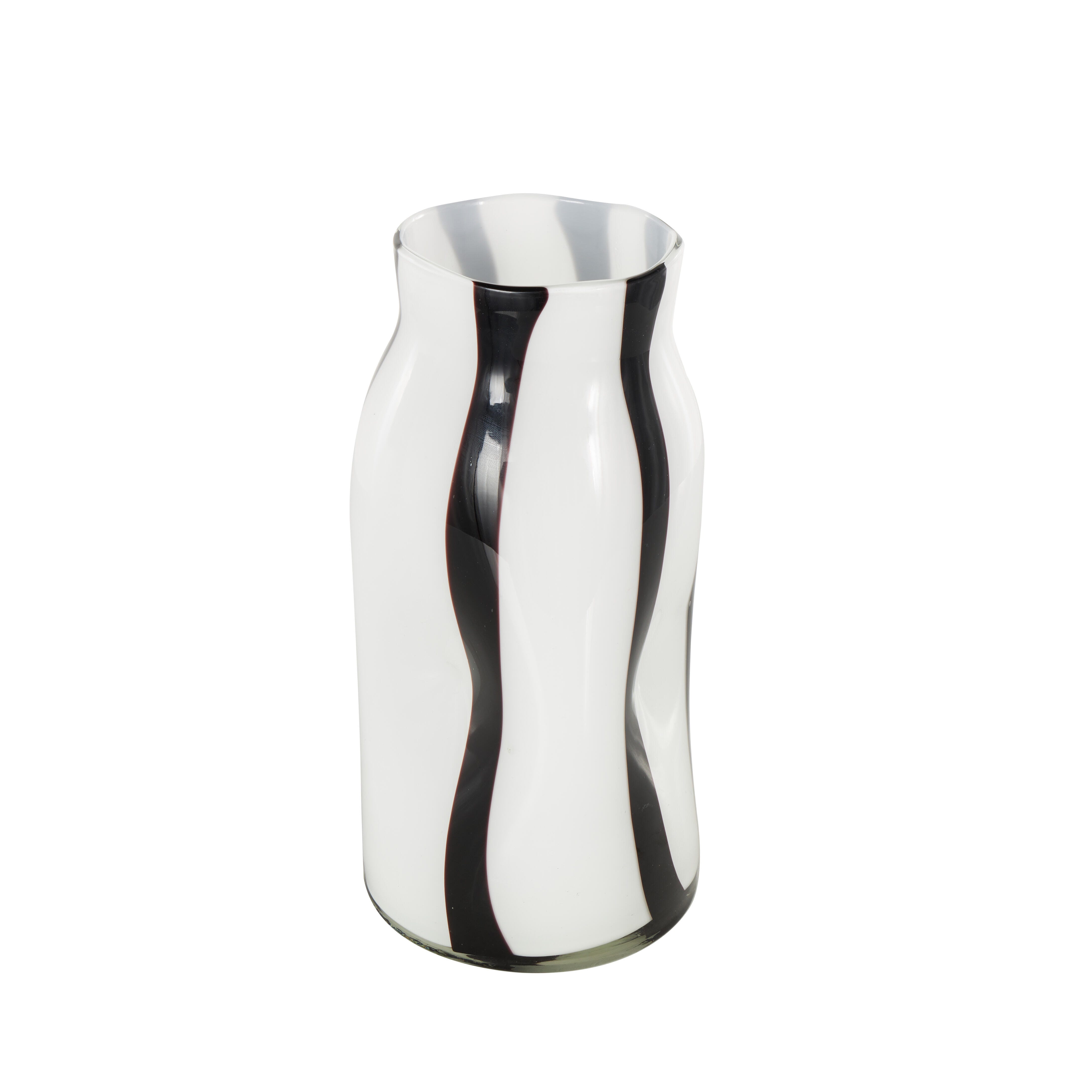 Bayberry Lane Decorative Vase with Black Stripes, , large