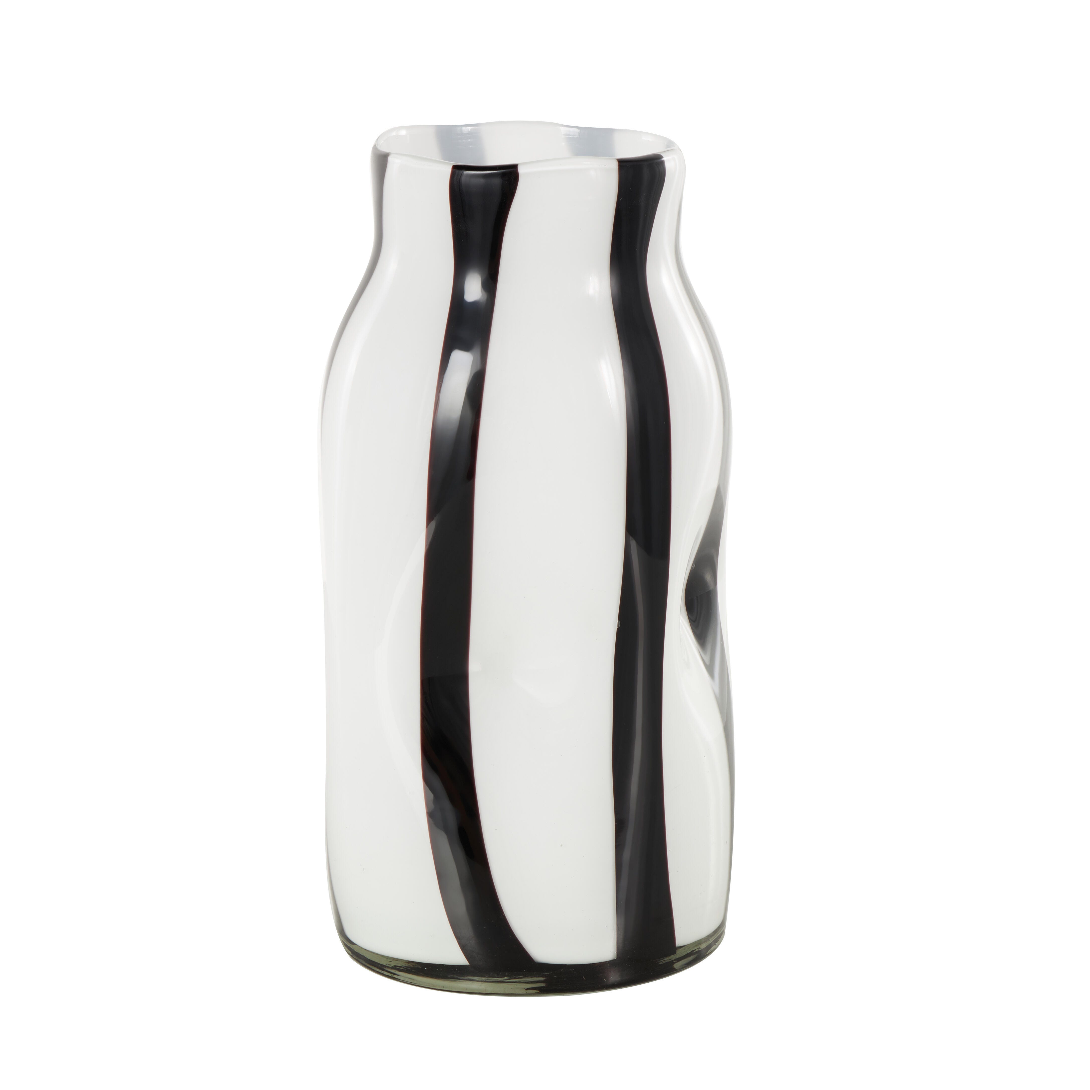 Bayberry Lane Decorative Vase with Black Stripes, , large