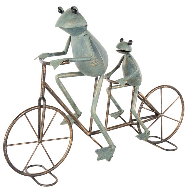 Bayberry Lane Frog On Bicycle Decorative Sculpture