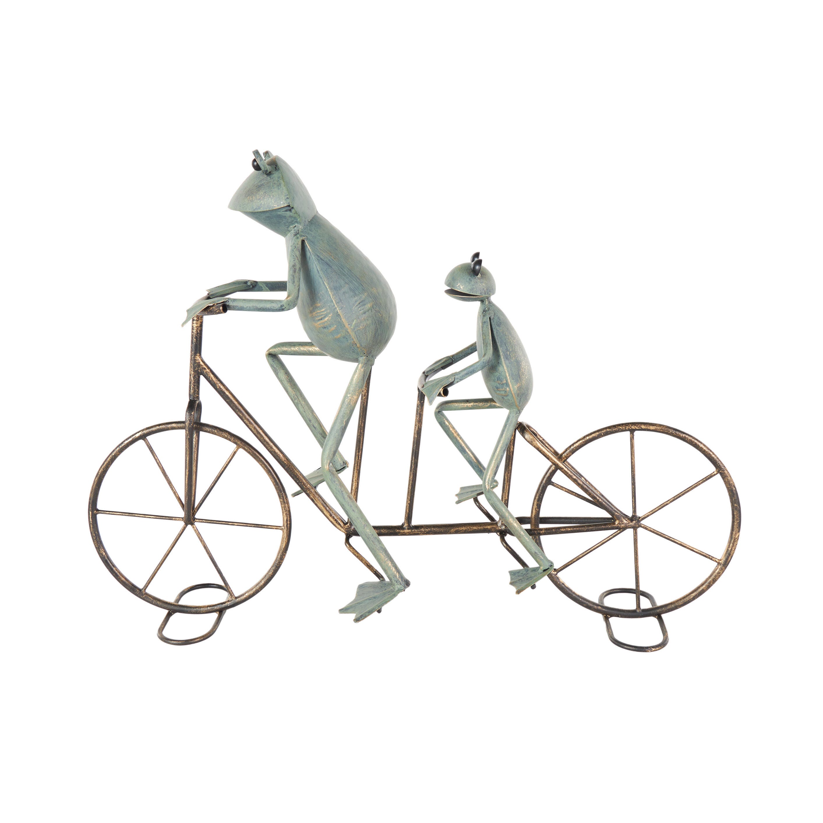 Bayberry Lane Frog On Bicycle Decorative Sculpture, , large