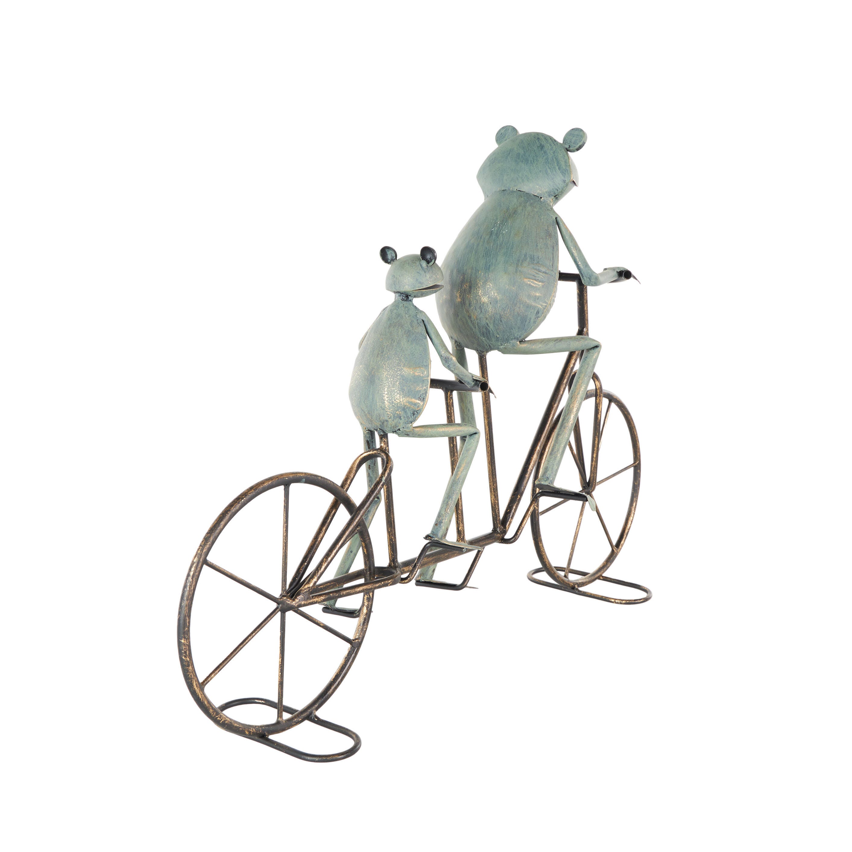 Bayberry Lane Frog On Bicycle Decorative Sculpture, , large