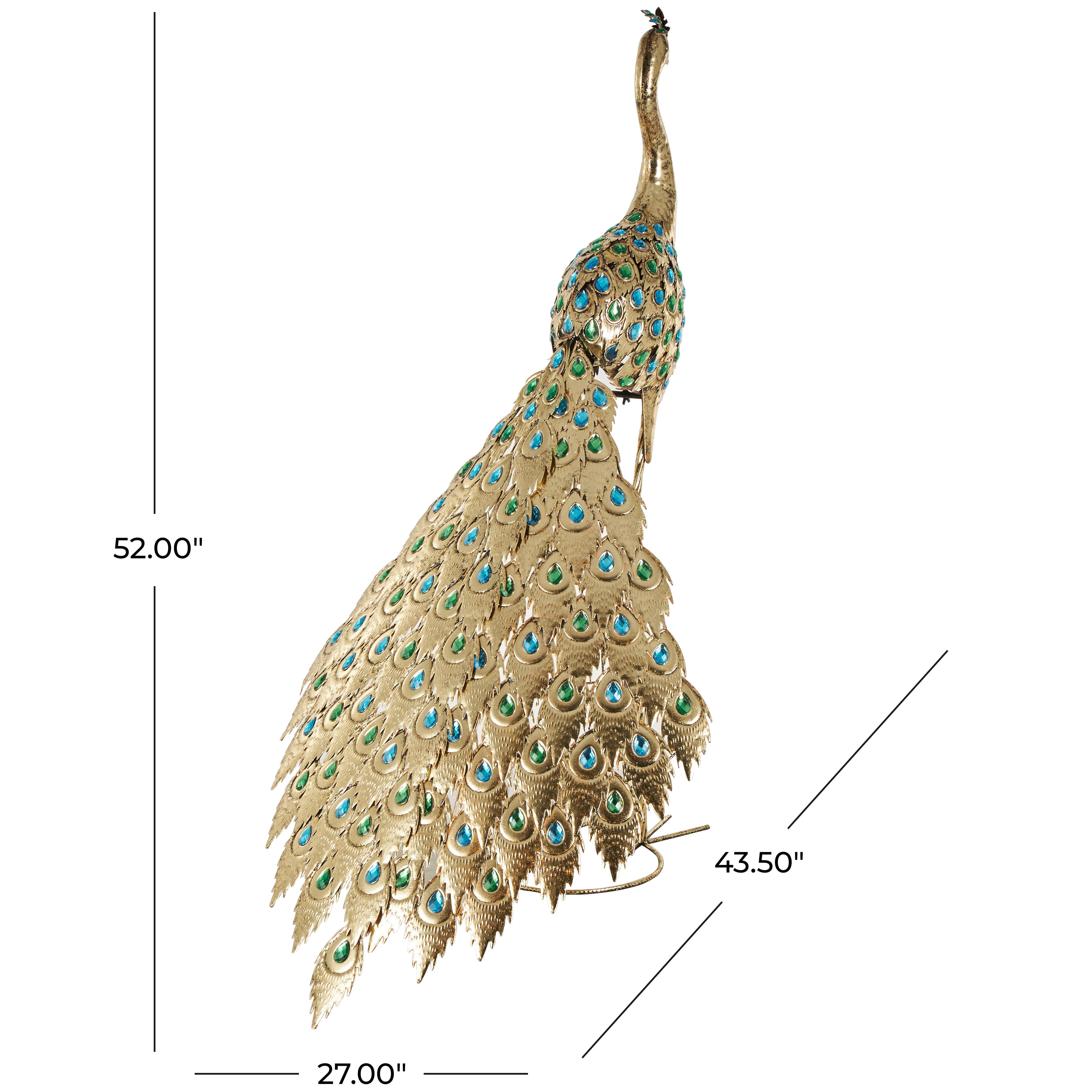Bayberry Lane Peacock Sculpture, , large