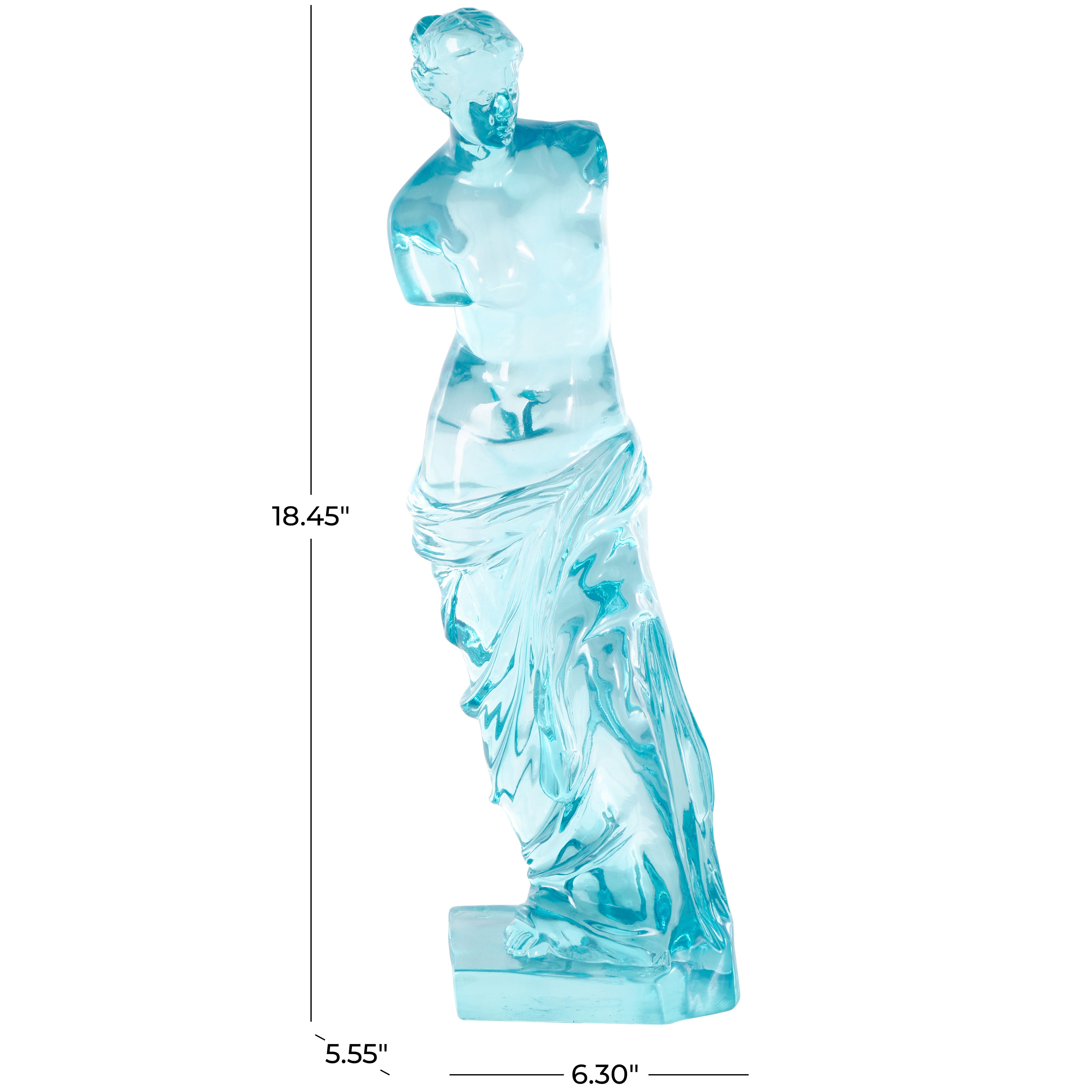 Bayberry Lane Woman Sculpture, Light Blue, large