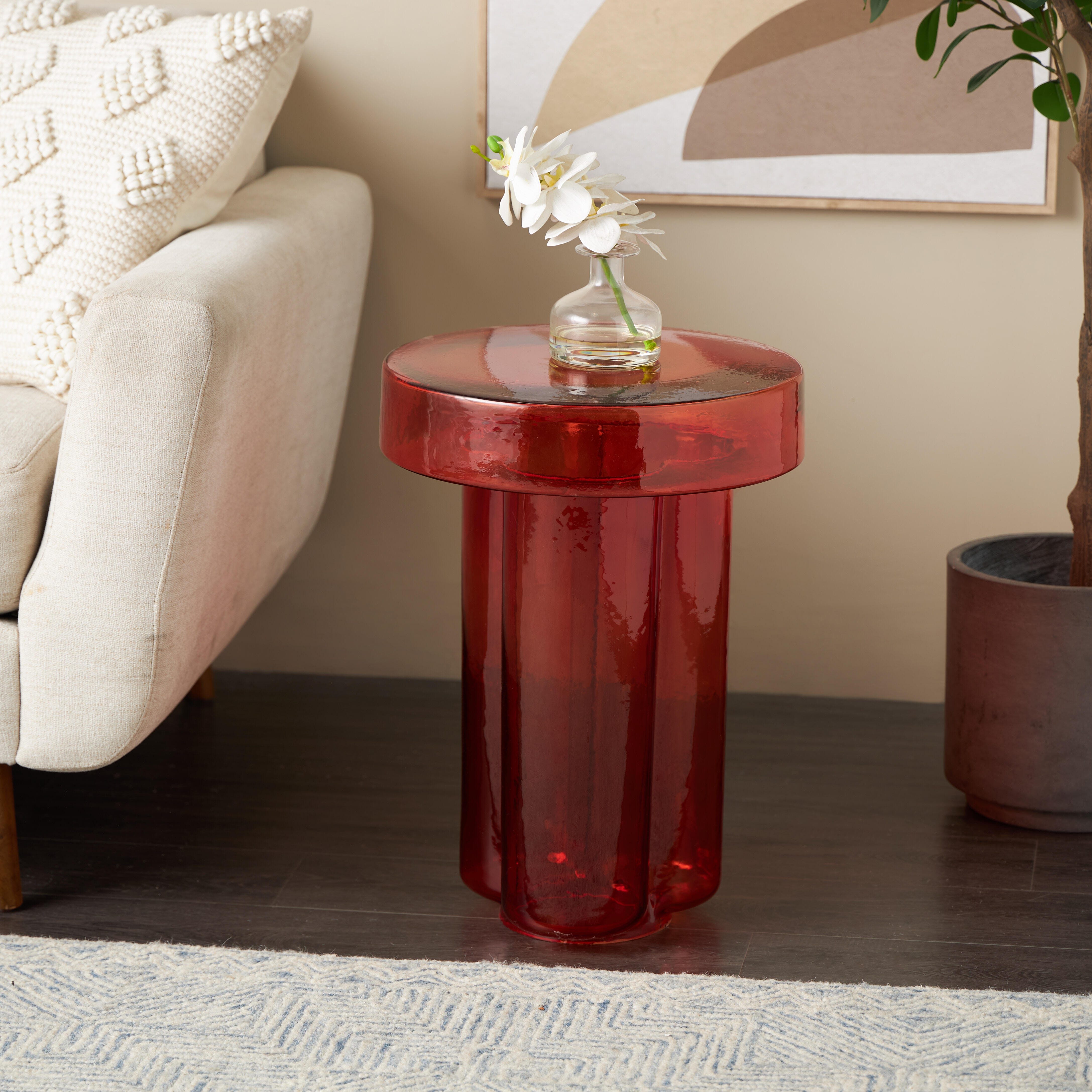 Bayberry Lane Accent Table, Red, large