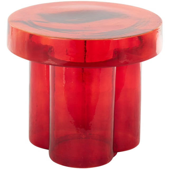 Bayberry Lane Accent Side Table, Red
