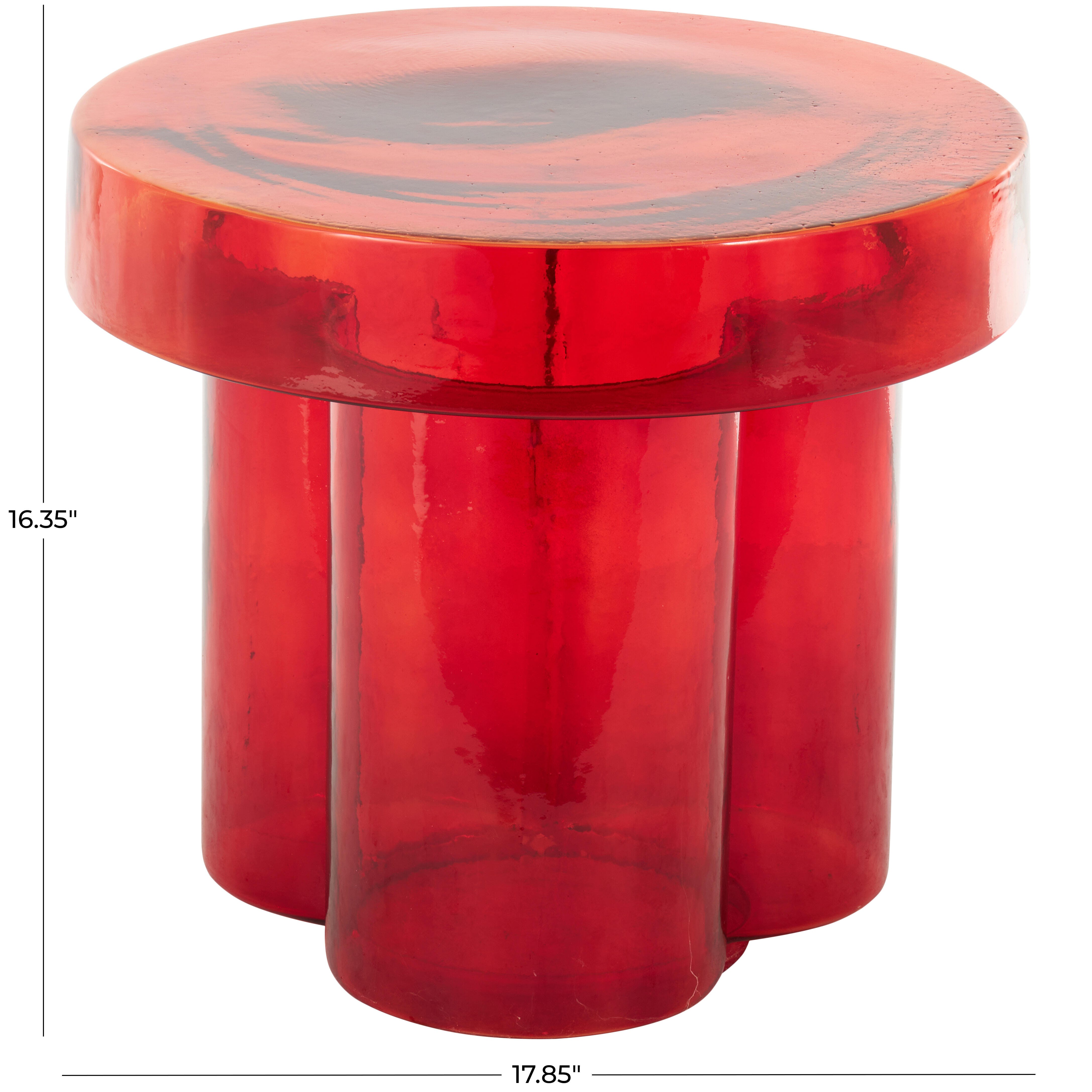 Bayberry Lane Accent Side Table, Red, large