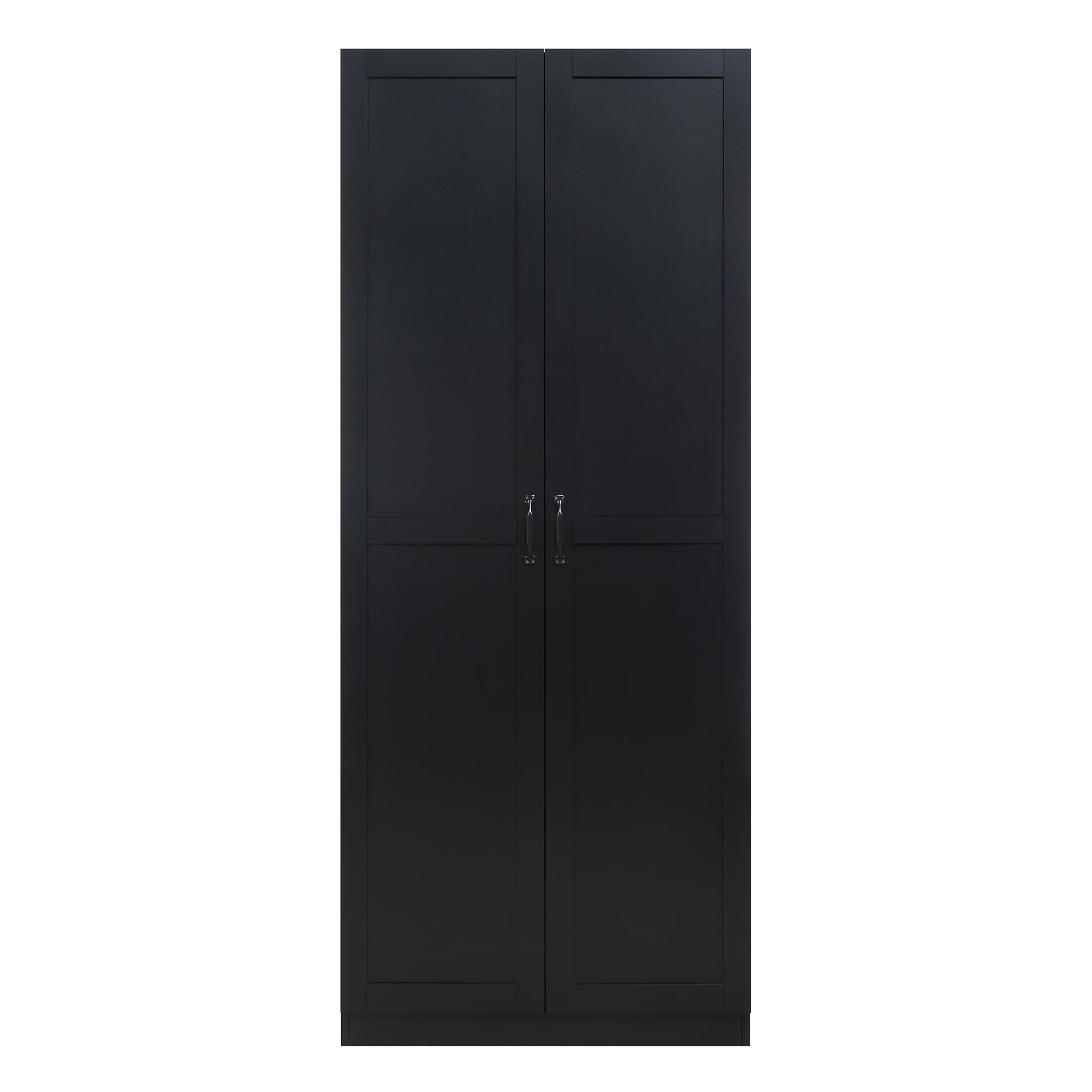 Manhattan Comfort Cornelia Storage Closet 30" Width (Set of 2), Black, large