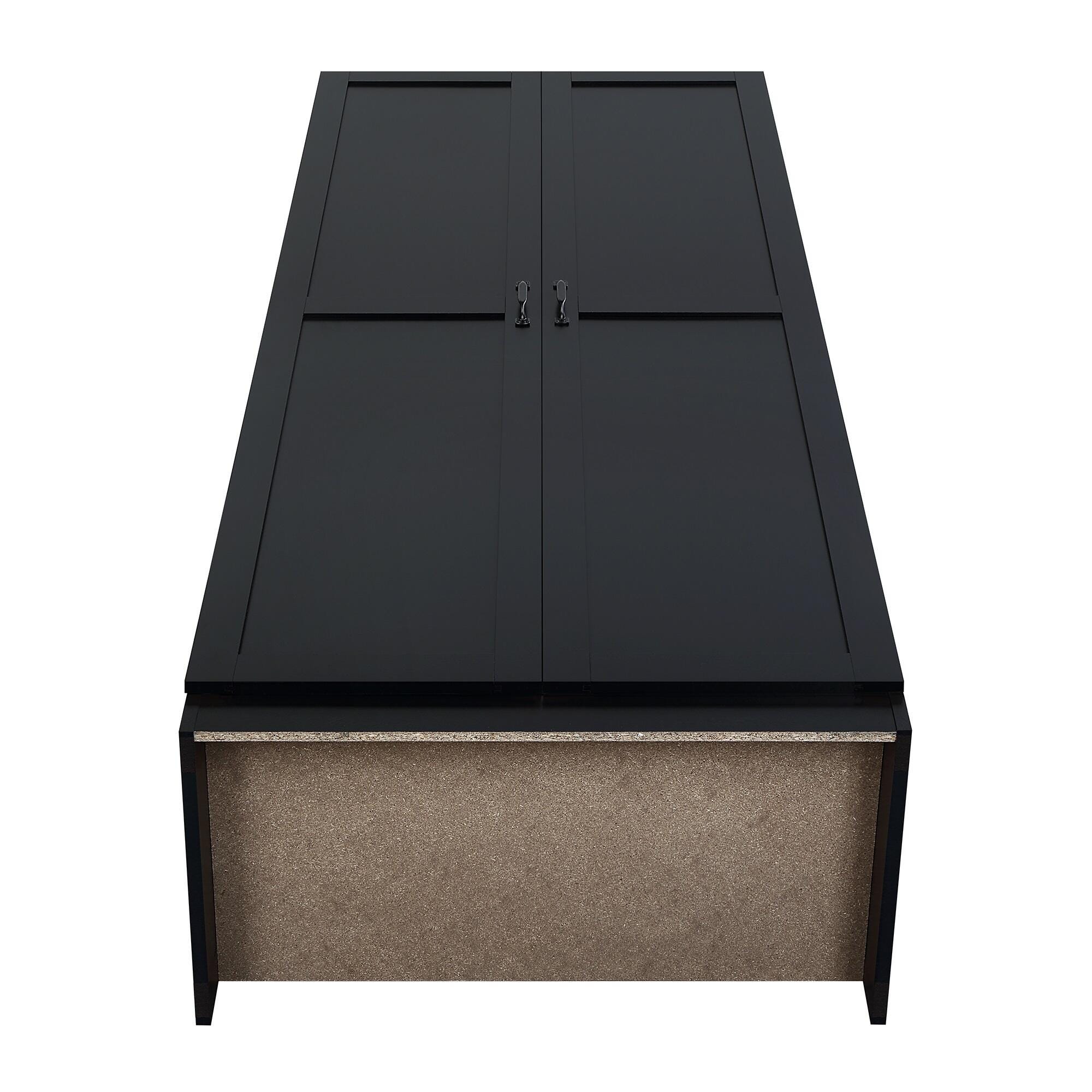 Manhattan Comfort Cornelia Storage Closet 30" Width, Black, large