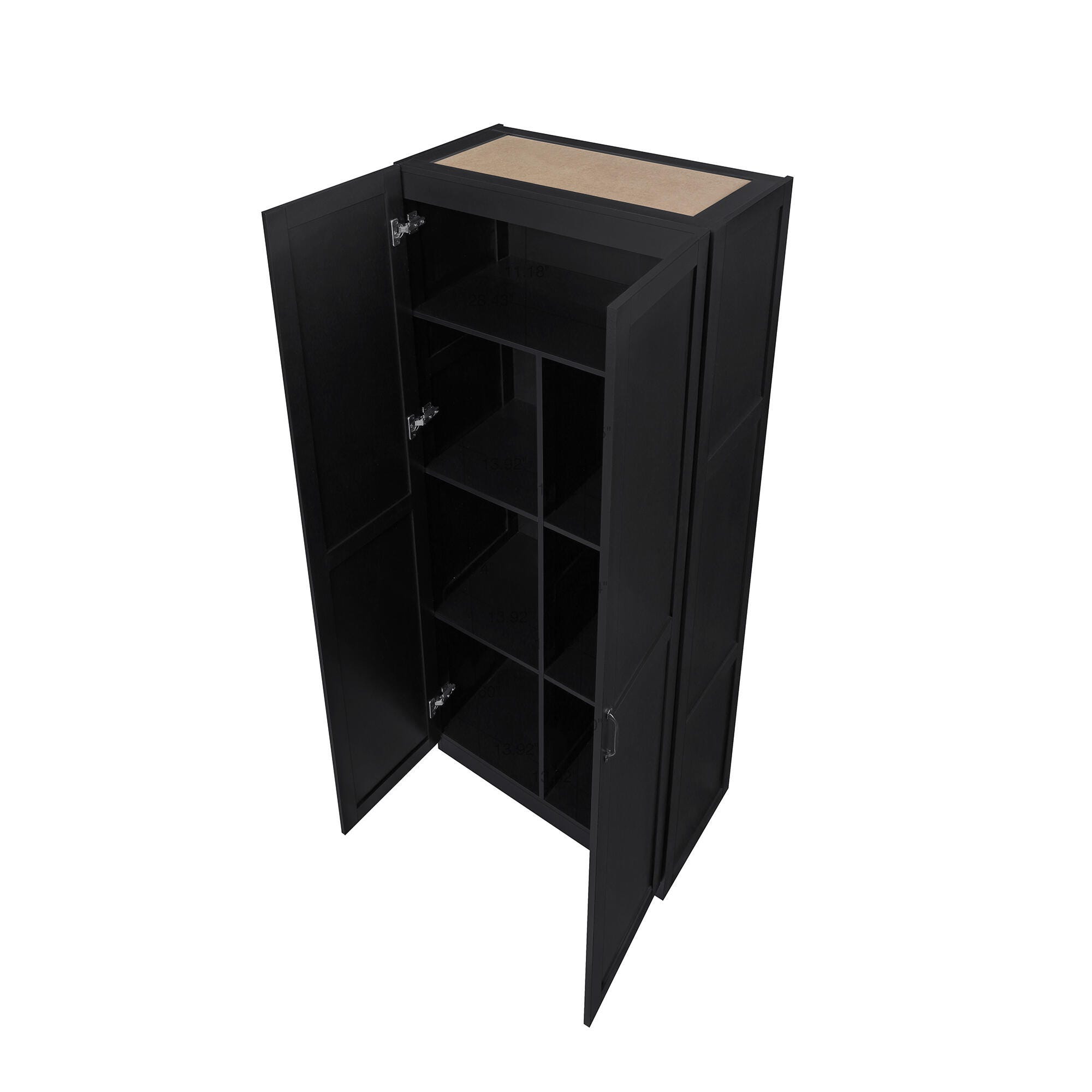 Manhattan Comfort Cornelia Storage Closet 30" Width, Black, large