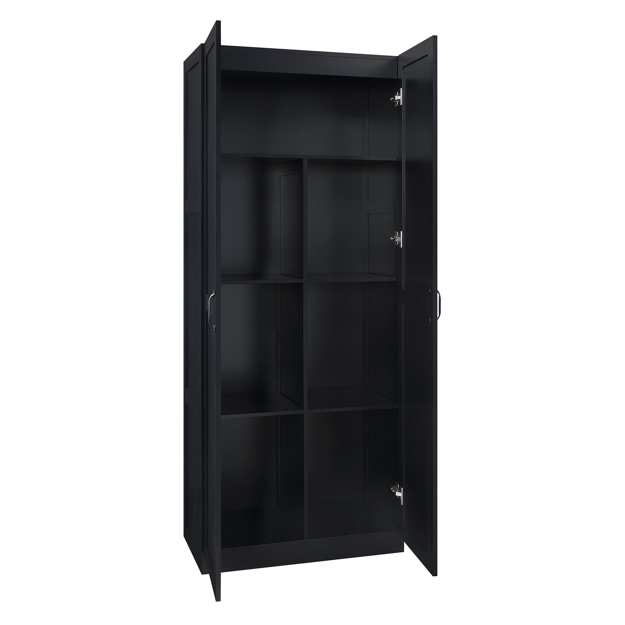 Manhattan Comfort Cornelia Storage Closet 30" Width, Black, large