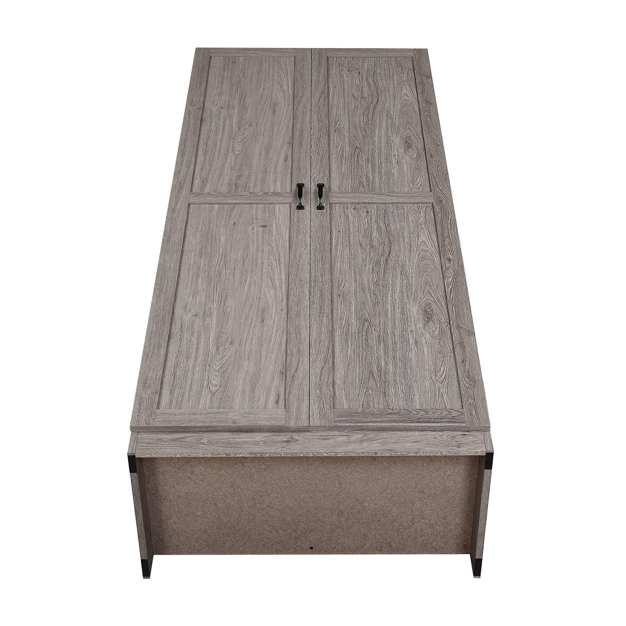Manhattan Comfort Cornelia Storage Closet 30" Width, Gray, large