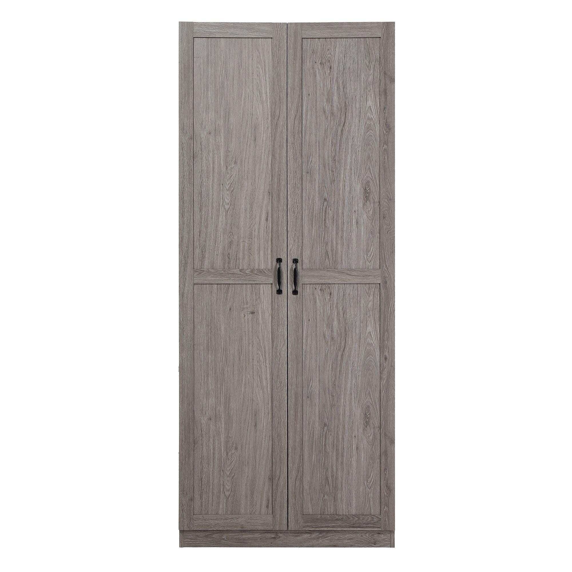 Manhattan Comfort Cornelia Storage Closet 30" Width, Gray, large