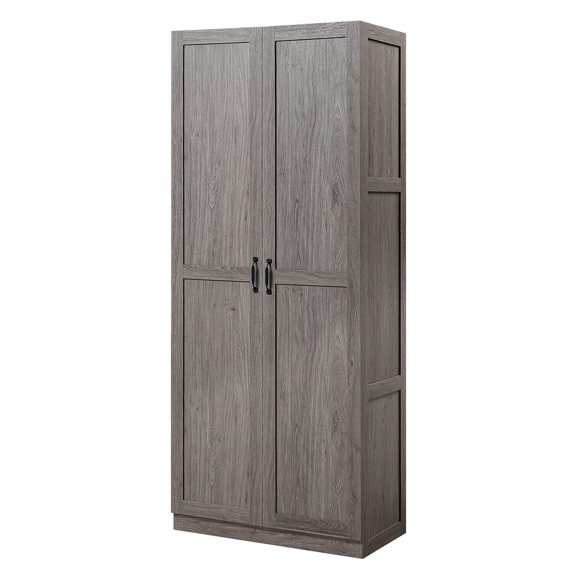 Manhattan Comfort Cornelia Storage Closet 30" Width, Gray, large