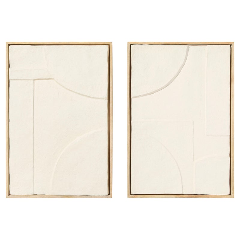 Ashley Luxe Three-Dimensional Abstract Wall Art (Set of 2)