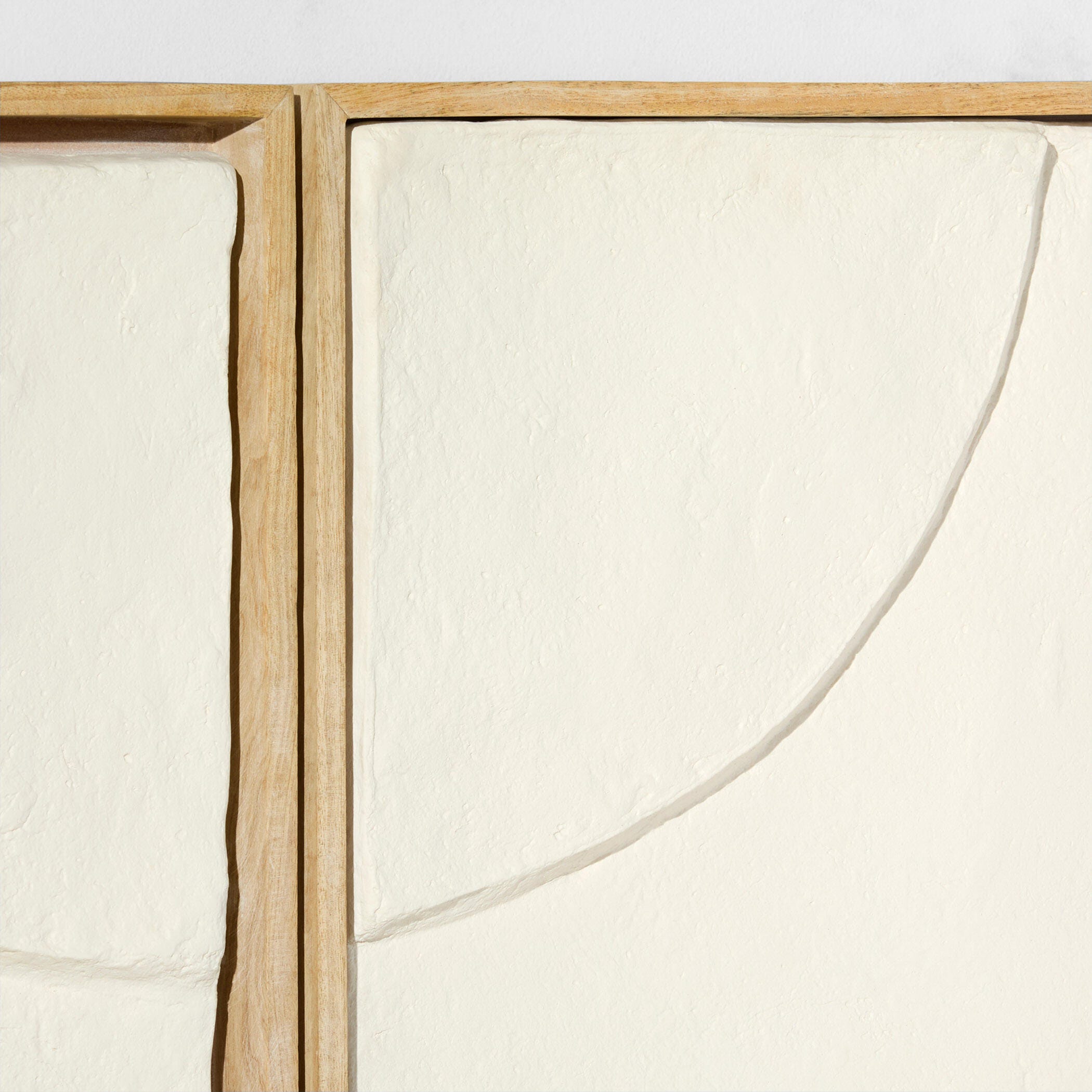 Ashley Luxe Oliver Diptych Panels | Off-White | Walnut | Set of 2, , large