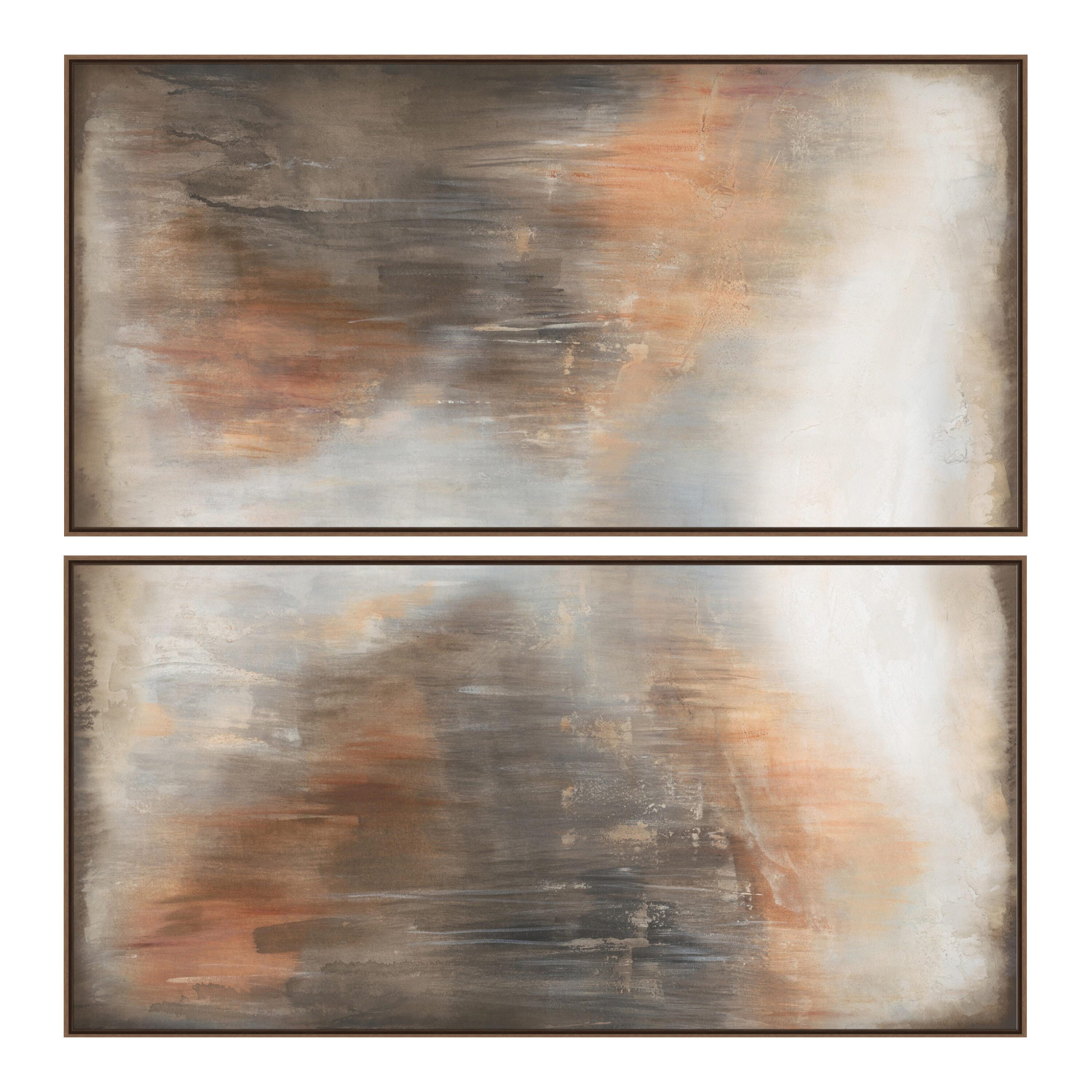 Ashley Luxe 2 Piece Wall Art Set, Terracotta, large
