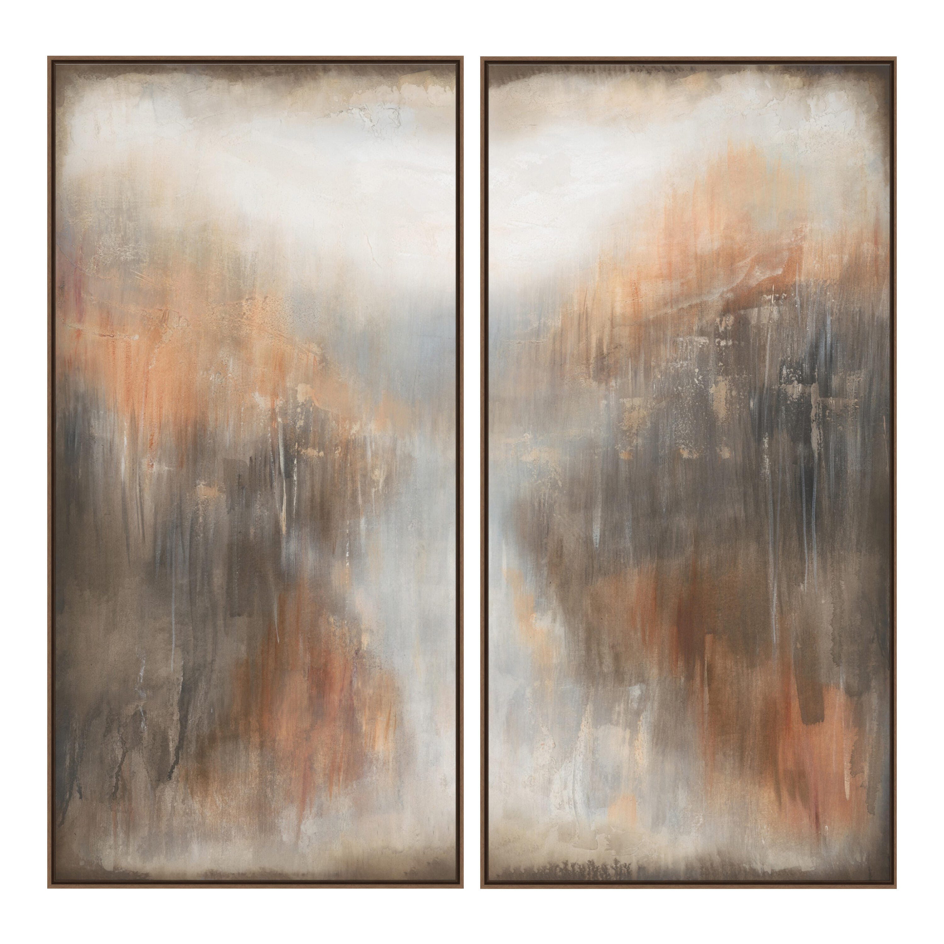Ashley Luxe 2 Piece Wall Art Set, Terracotta
