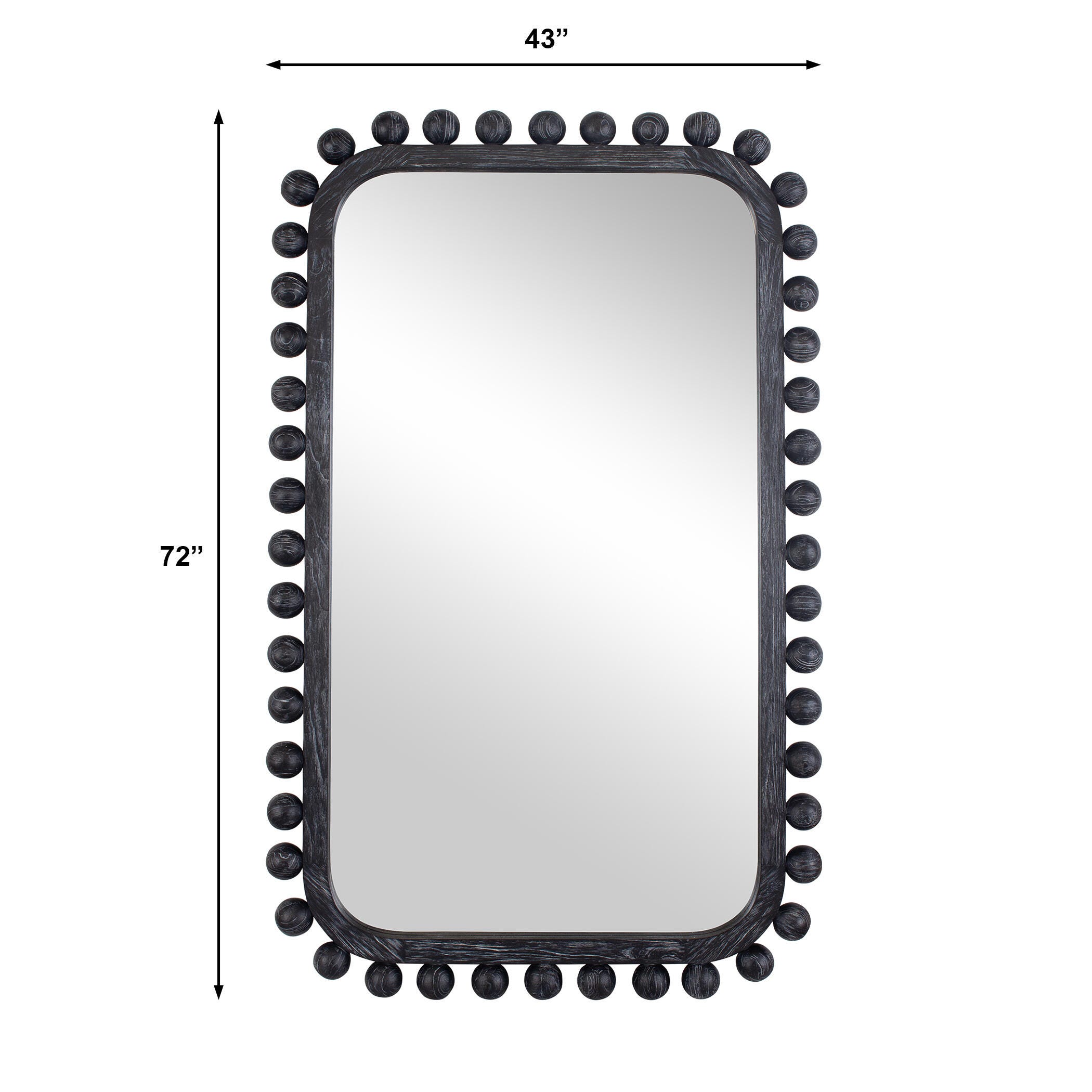 Ashley Luxe Brianza Mirror - 46 x 88 Ebony, , large