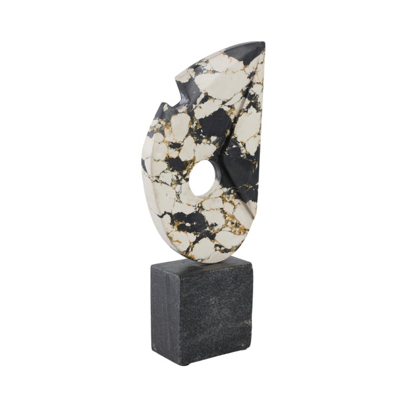 Ashley Luxe Marble and Stone Statuary, Blue/White