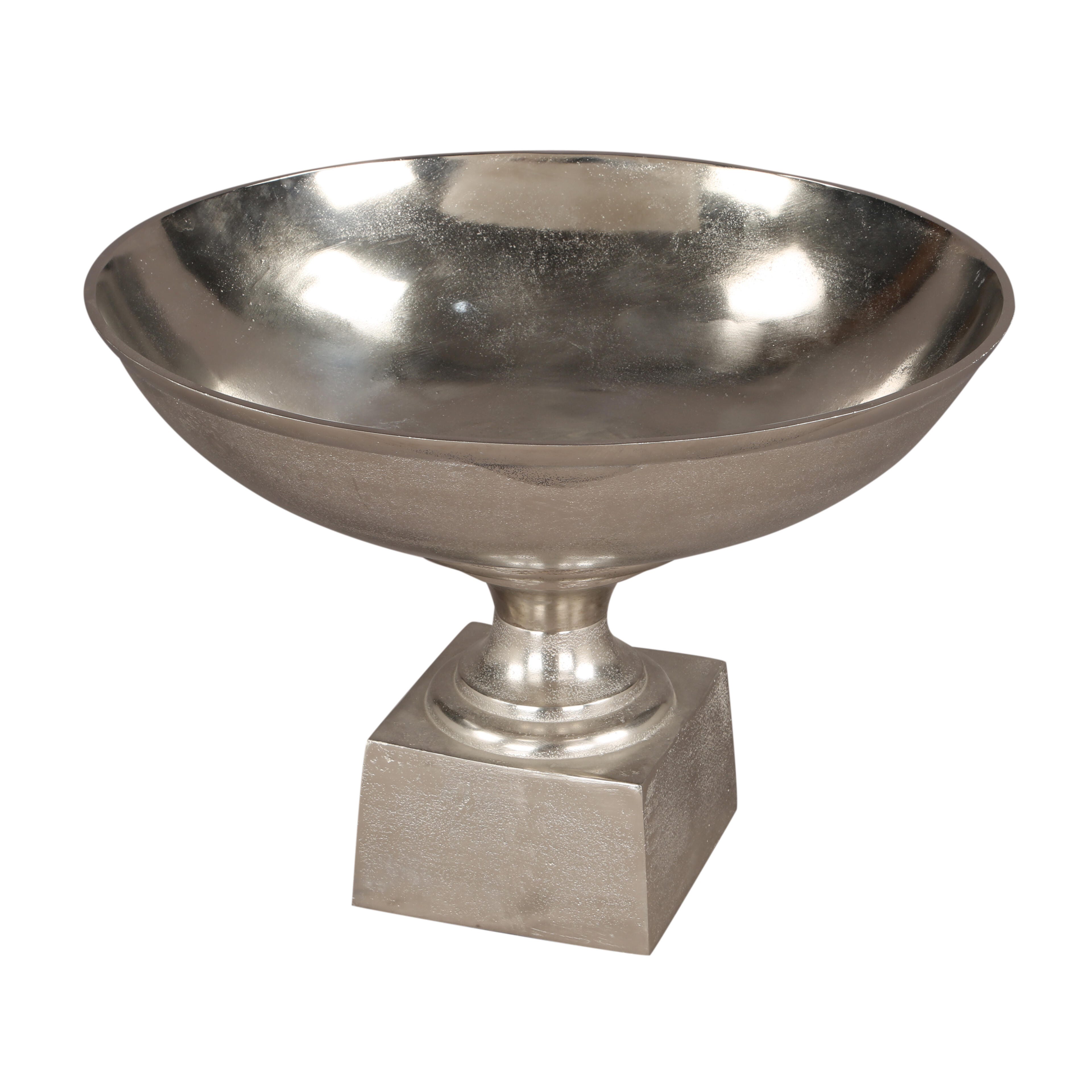 Ashley Luxe 20” Kenosha Silver Aluminum Bowl, , large