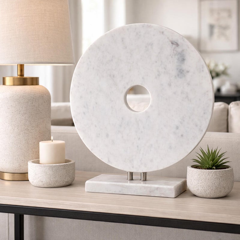 Ashley Luxe Marble Disc Sculpture