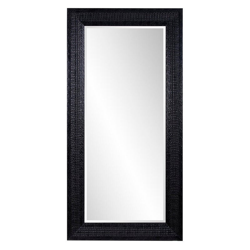Ashley Luxe Embossed Leather Frame Floor Mirror