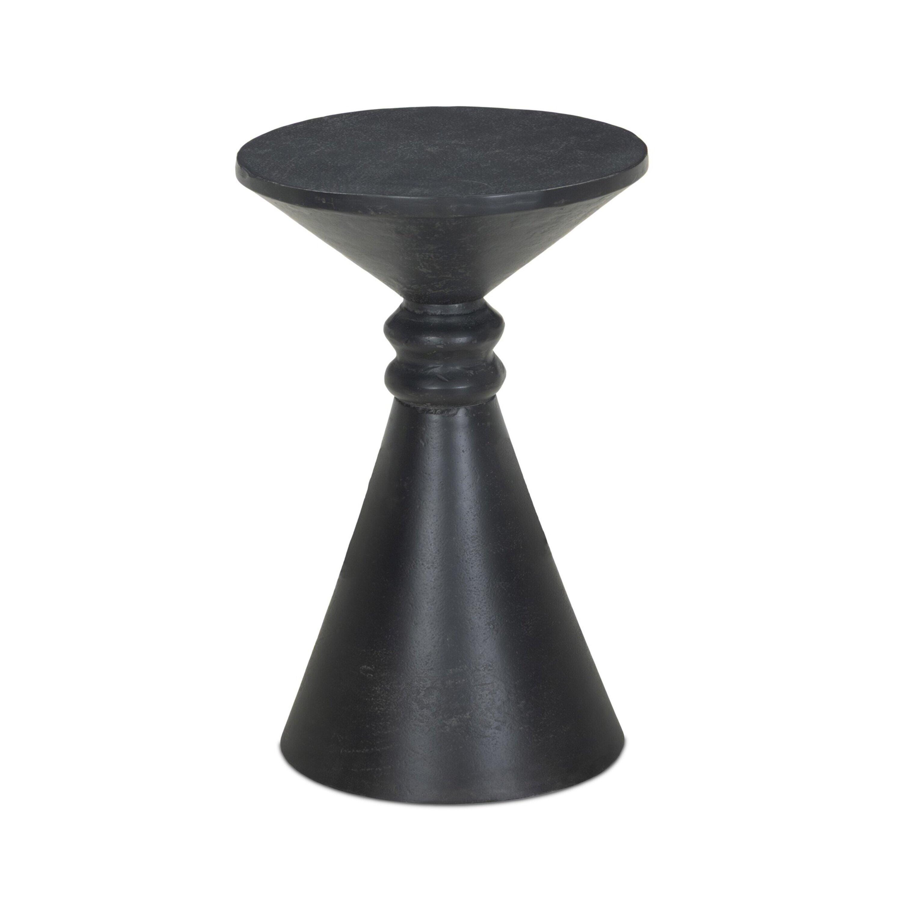 Ashley Luxe Aluminum Hourglass Accent Table