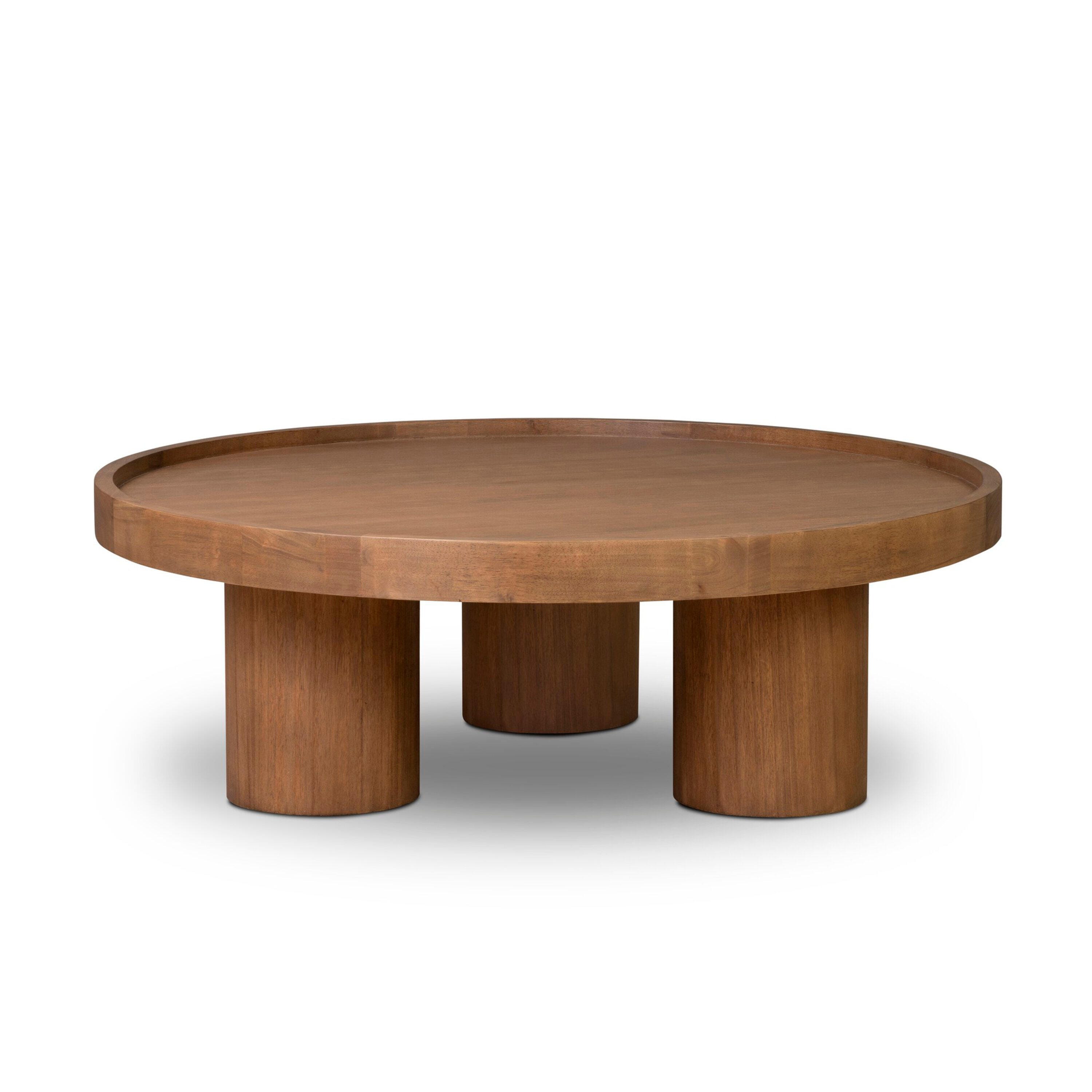 Ashley Luxe Schwell Coffee Table 2.0-Auburn Rubberwood, , large