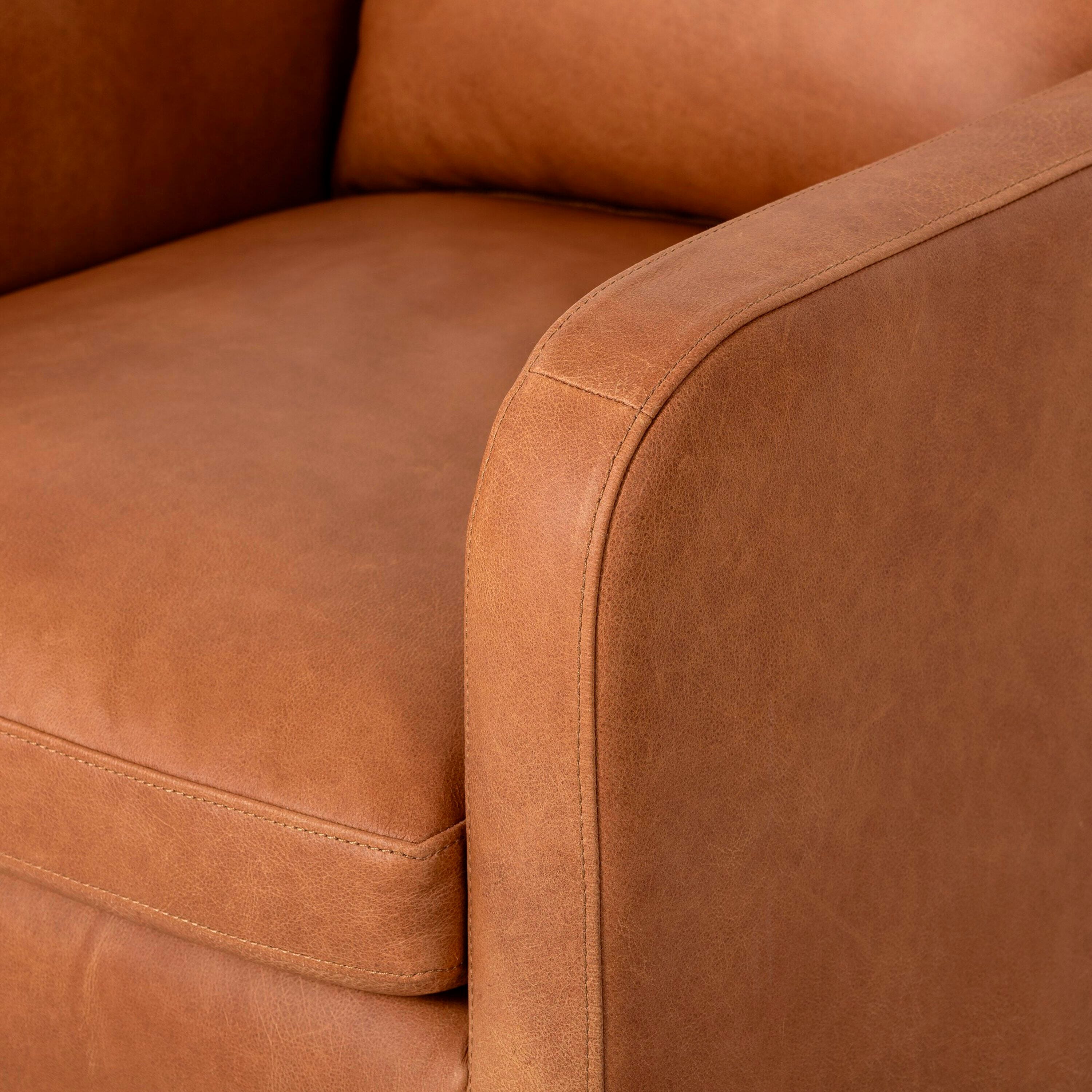 Ashley Luxe Kaya Swivel Chair-Carob Nutmeg, Cognac, large