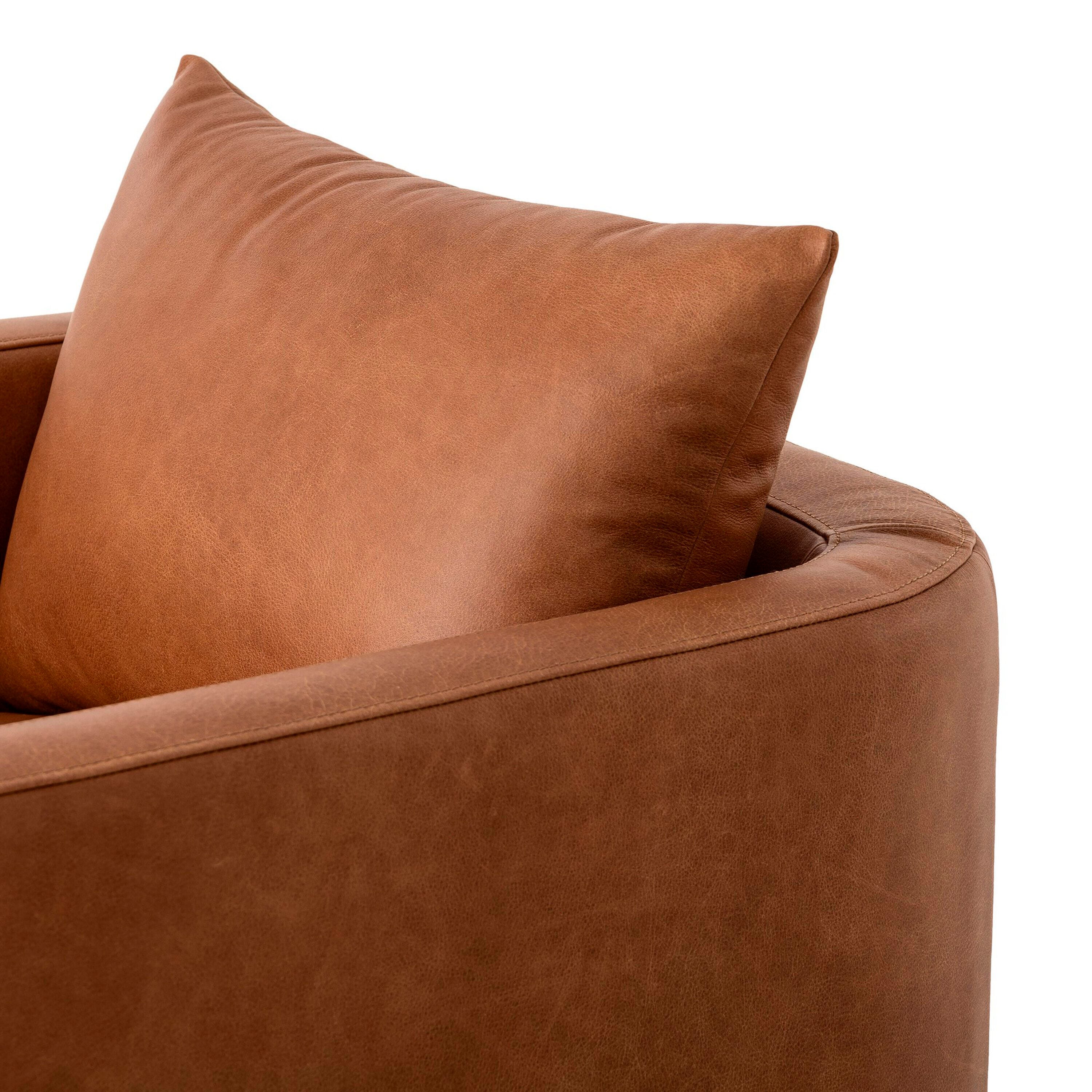 Ashley Luxe Kaya Swivel Chair-Carob Nutmeg, Cognac, large