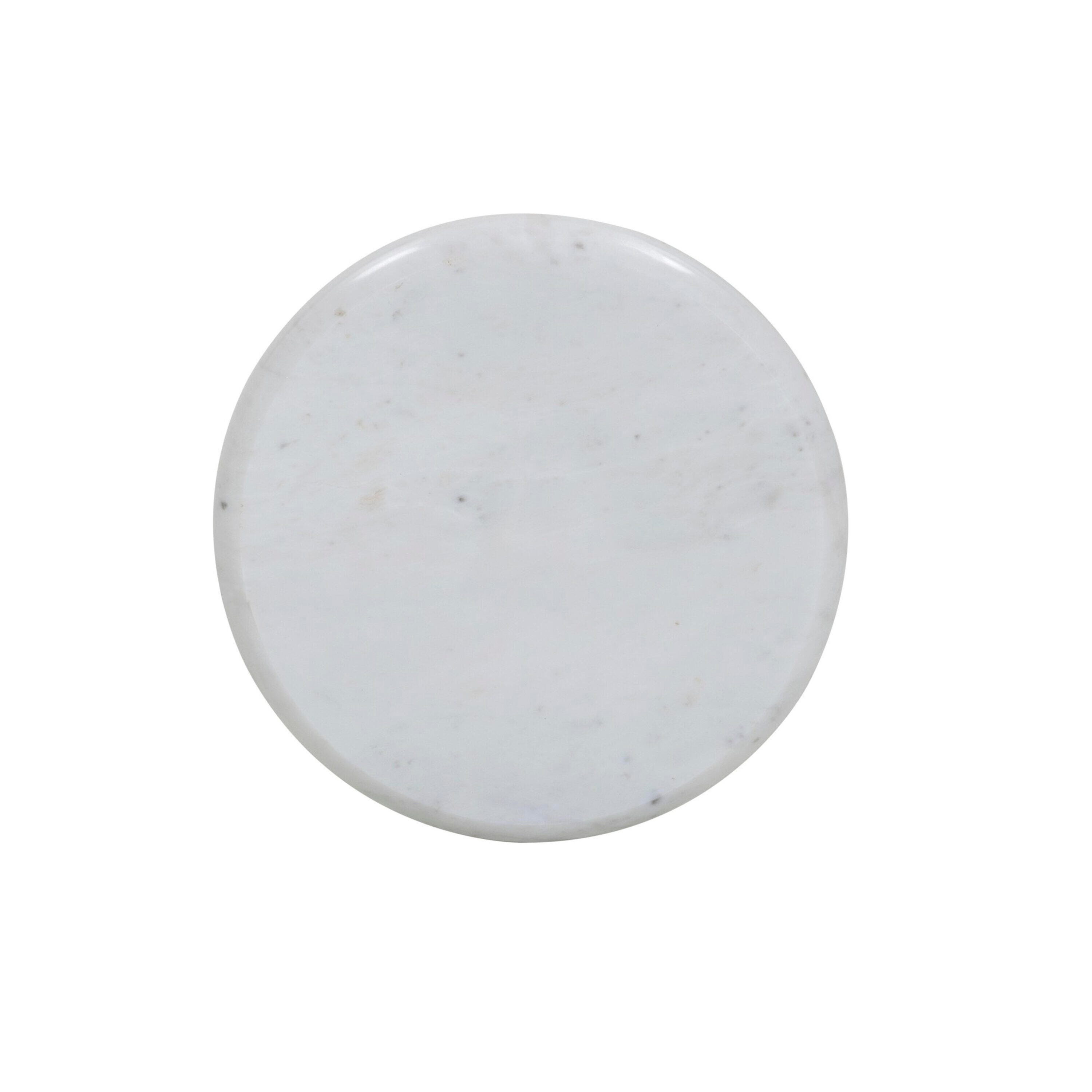 Ashley Luxe Aveline Accent Table-Polished White Marble Solid, White Marble, large