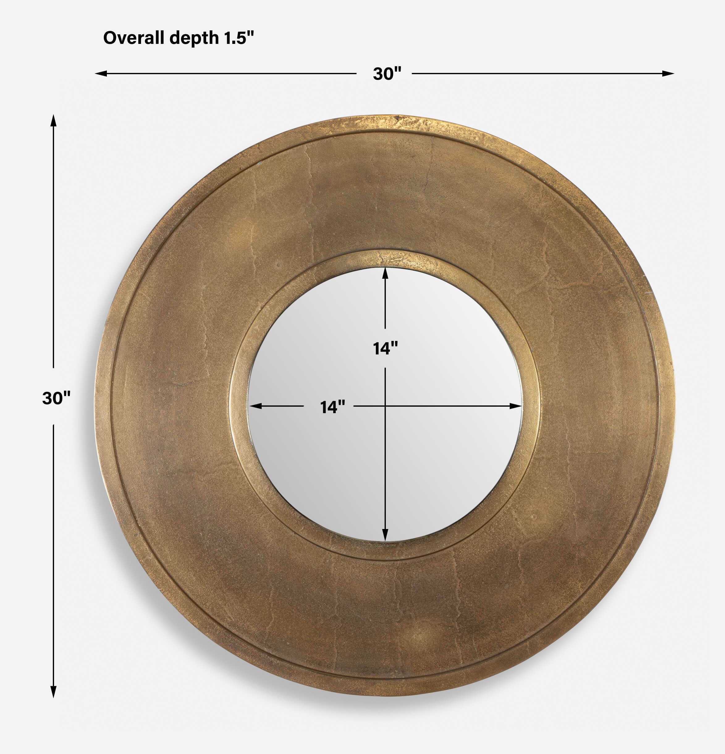 Ashley Luxe Axel Round Mirror, , large