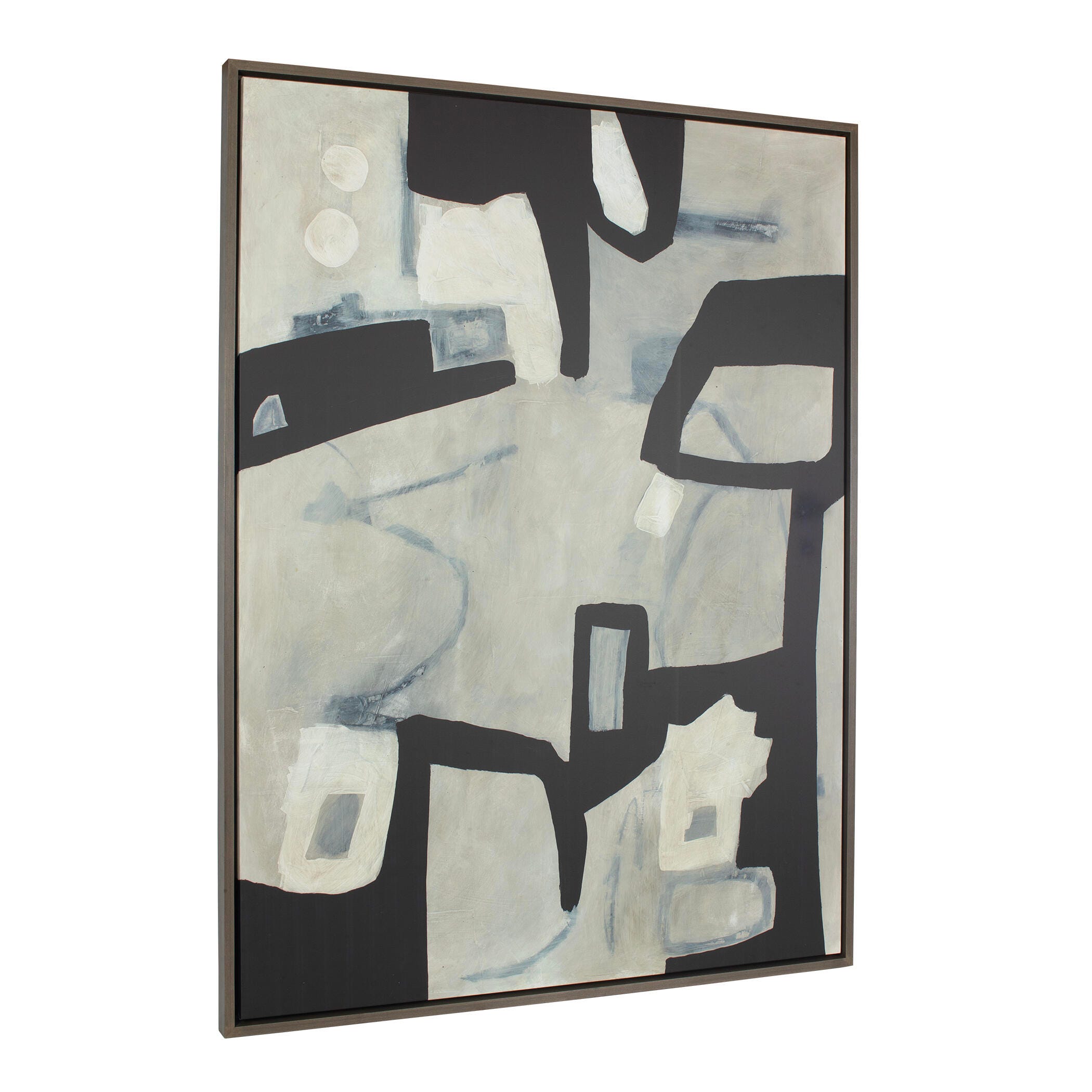 Ashley Luxe Been Around The Block Framed Canvas -44 x 44, Pine, large