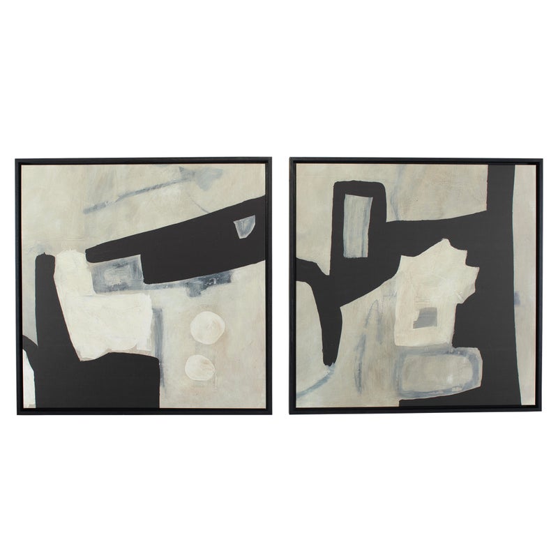 Ashley Luxe Abstract Block Composition Canvas 44 x 44 (Set of 2)
