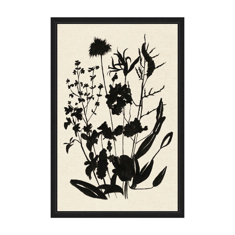 Ashley Luxe Silhouetted Wildflowers Giclée Canvas II
